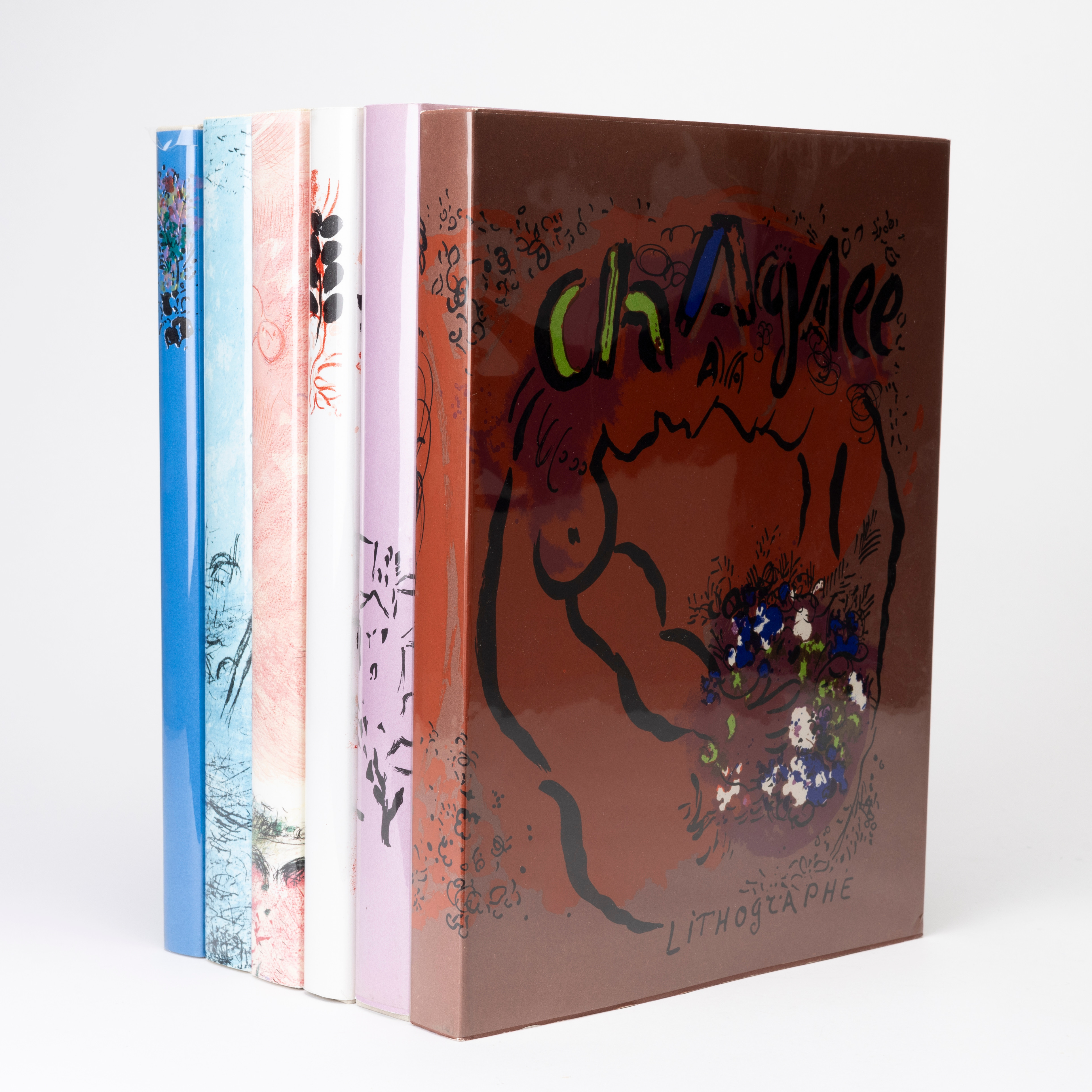 MARC CHAGALL. Böcker 6 vol. lithographe I-VI, 1922-1985. 28 lithographies originales.