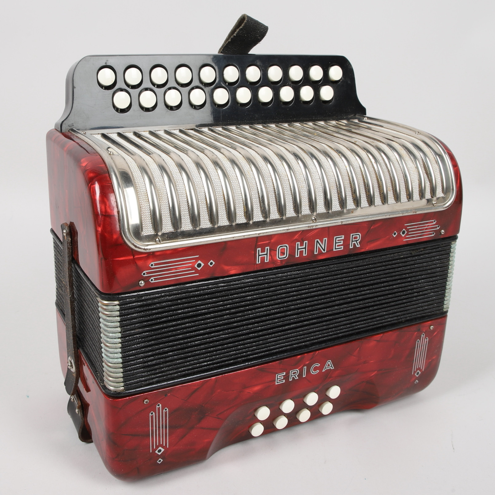 DURSPEL, 2-radigt, Hohner, Erica, Tyskland, 1900-tal.