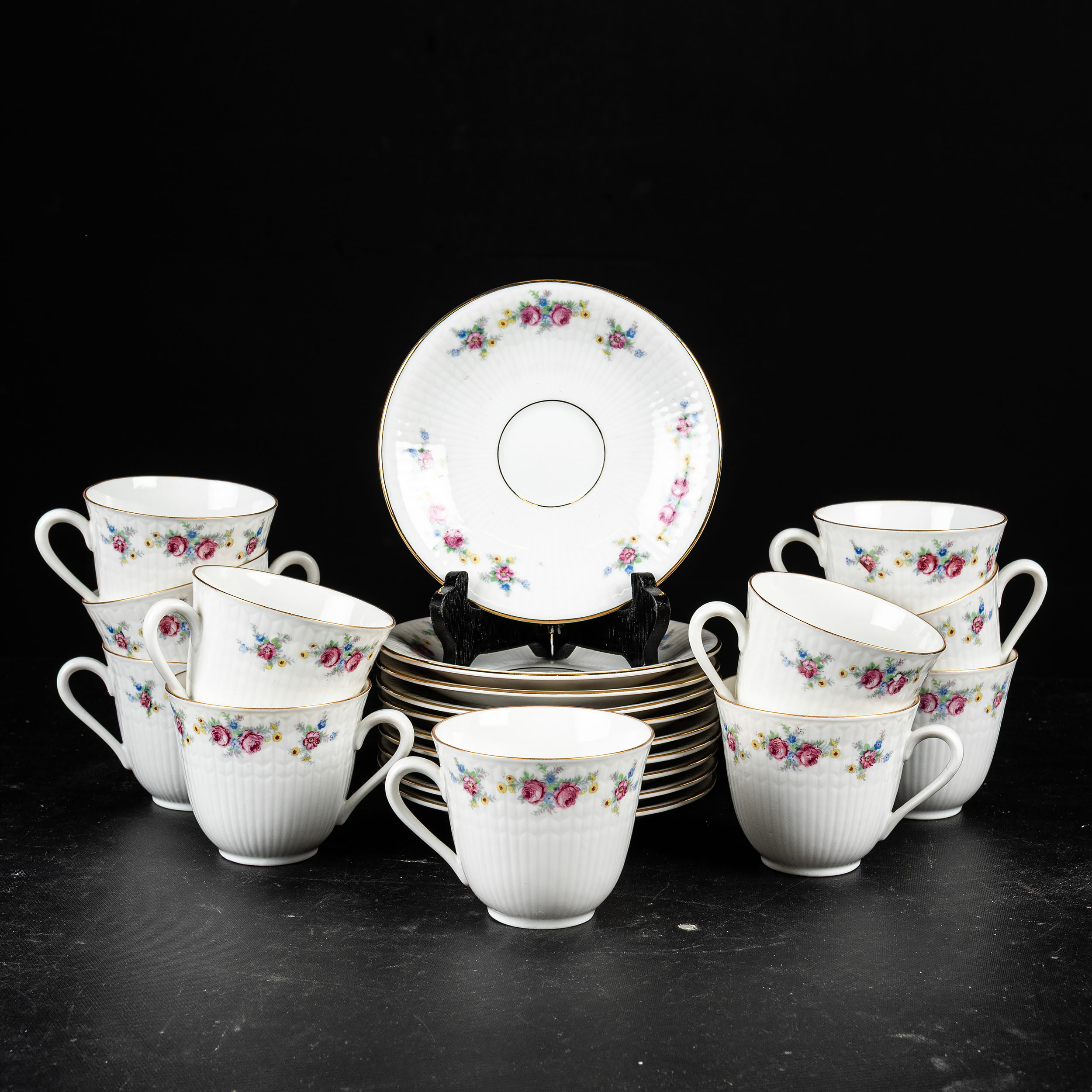 LOUISE ADELBORG. Kaffeservisdelar, 21 st, Rörstrand.