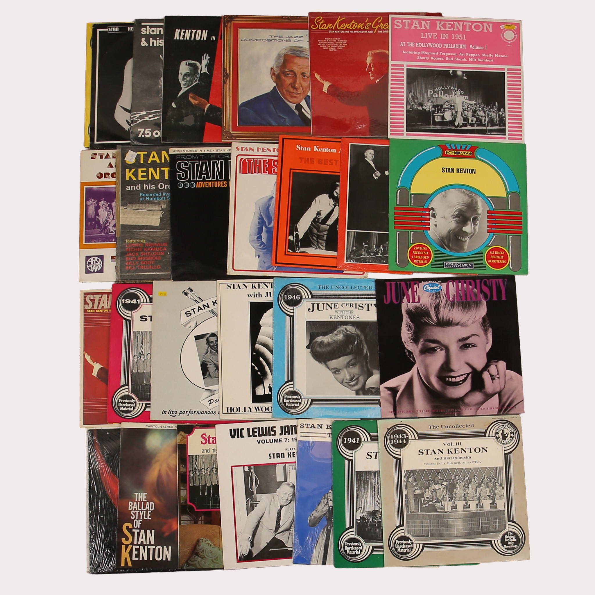 PARTI VINYL/LP skivor, jazz av Stan Kenton tot ca 25 st.