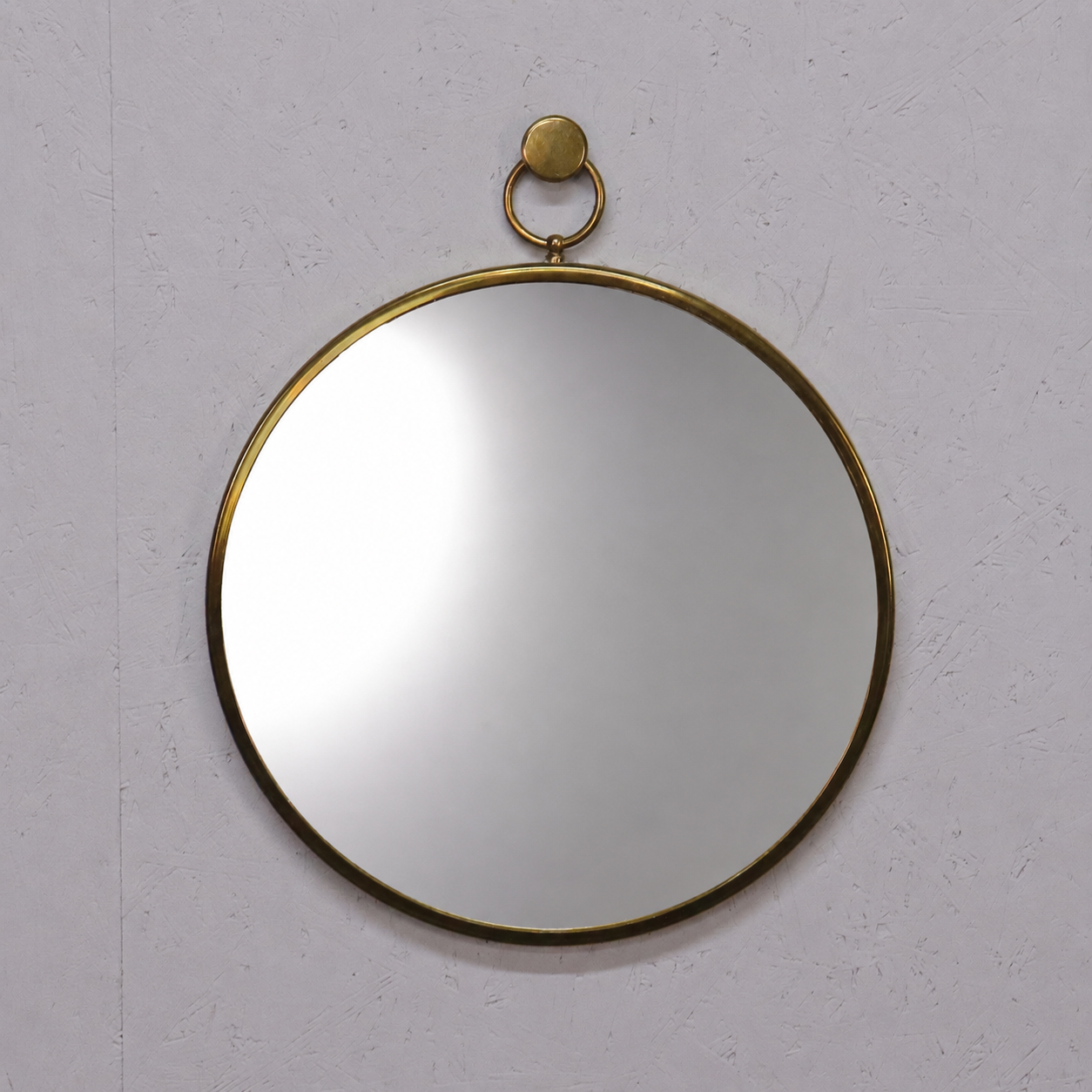 SPEGEL, Swedish Modern, mässing med rund form, 1900-tal.