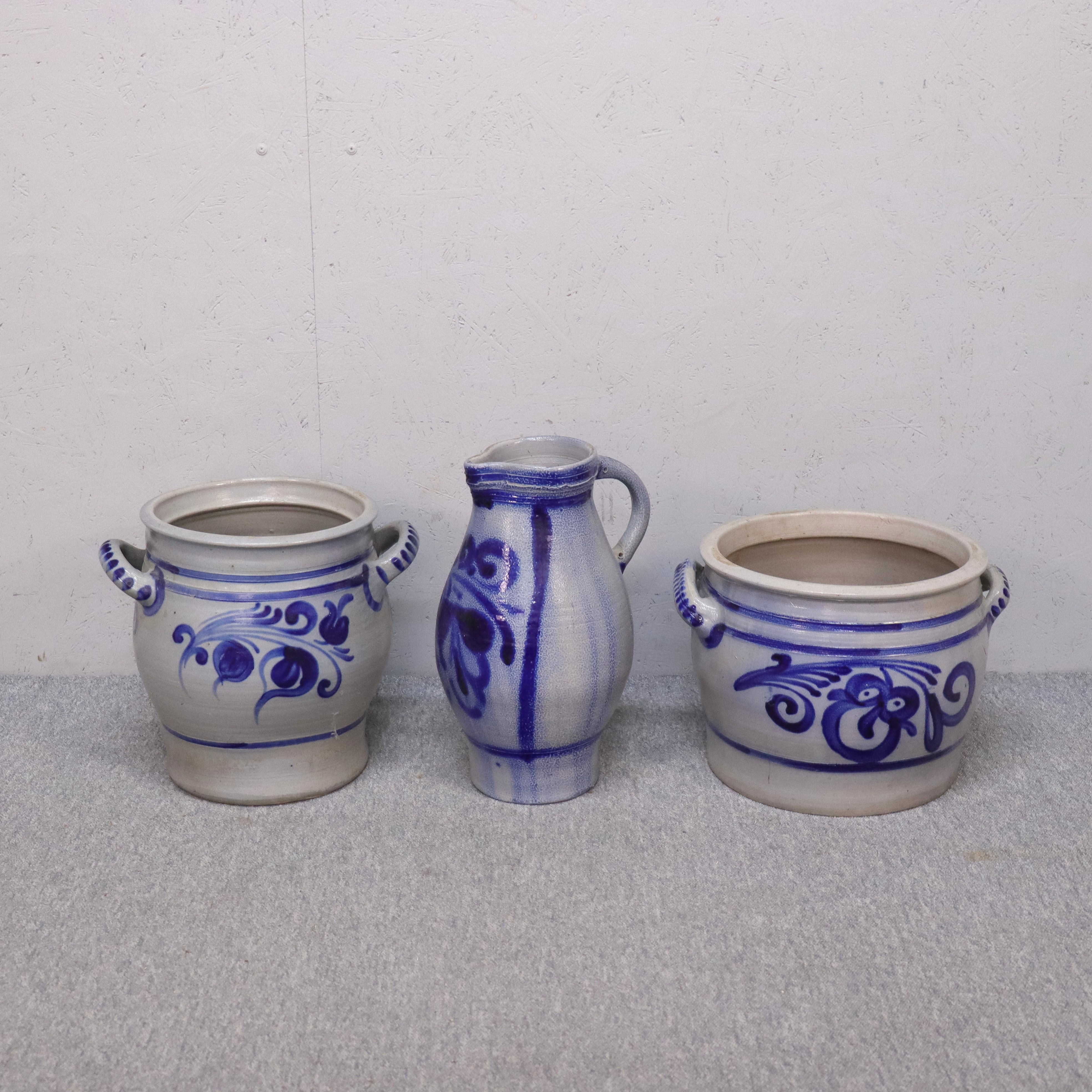 KRUS och KANNA, Westerwald, Tyskland, saltglaserat stengods,. 3 delar.