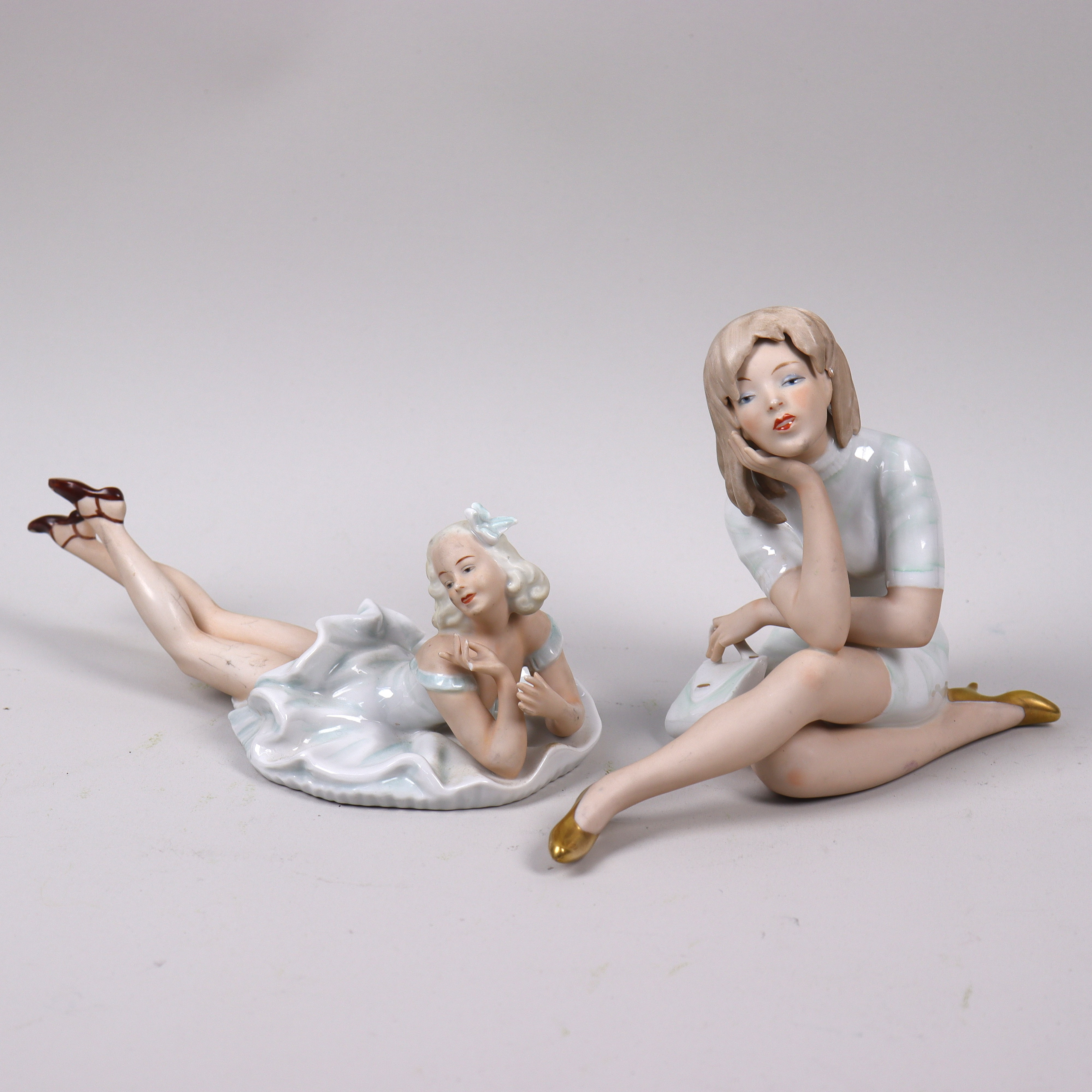 FIGURINER, Wallandorf och Schaubach Kunst, Tyskland, 2 st.