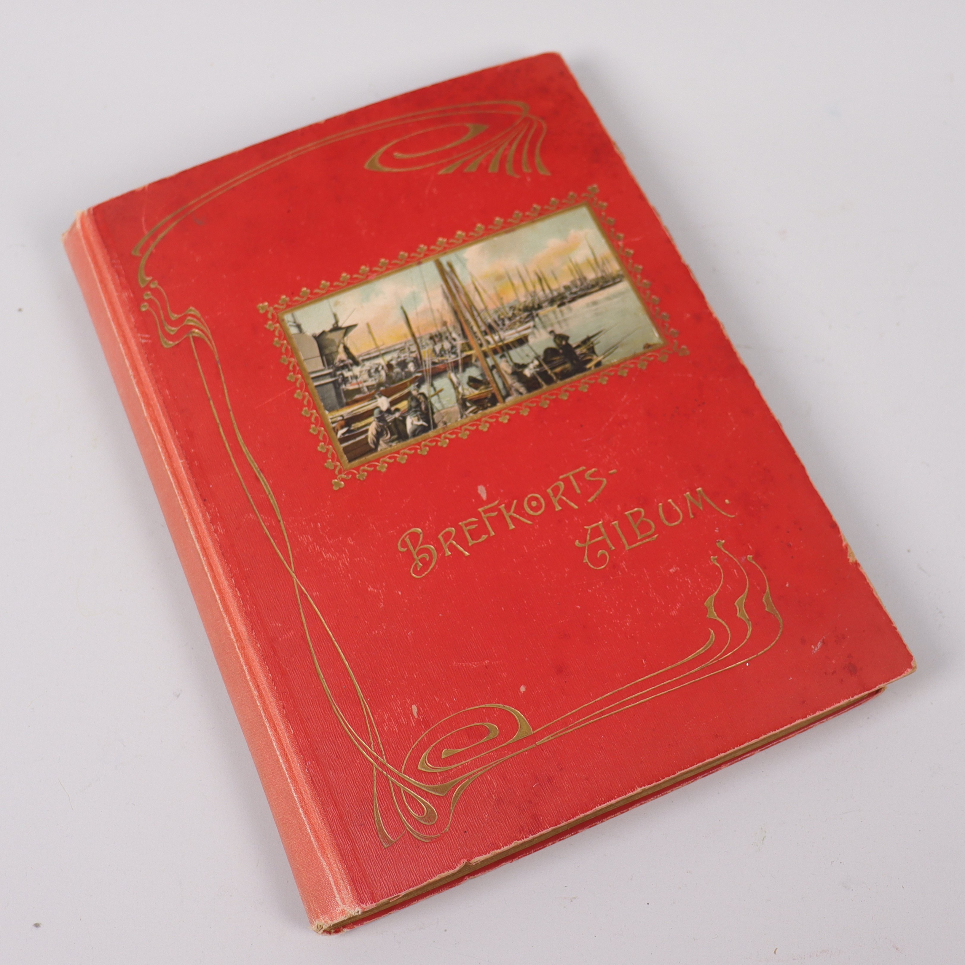 BREFKORTS-ALBUM, vykort, motiv från Ystad, Lund, Malmö mm.