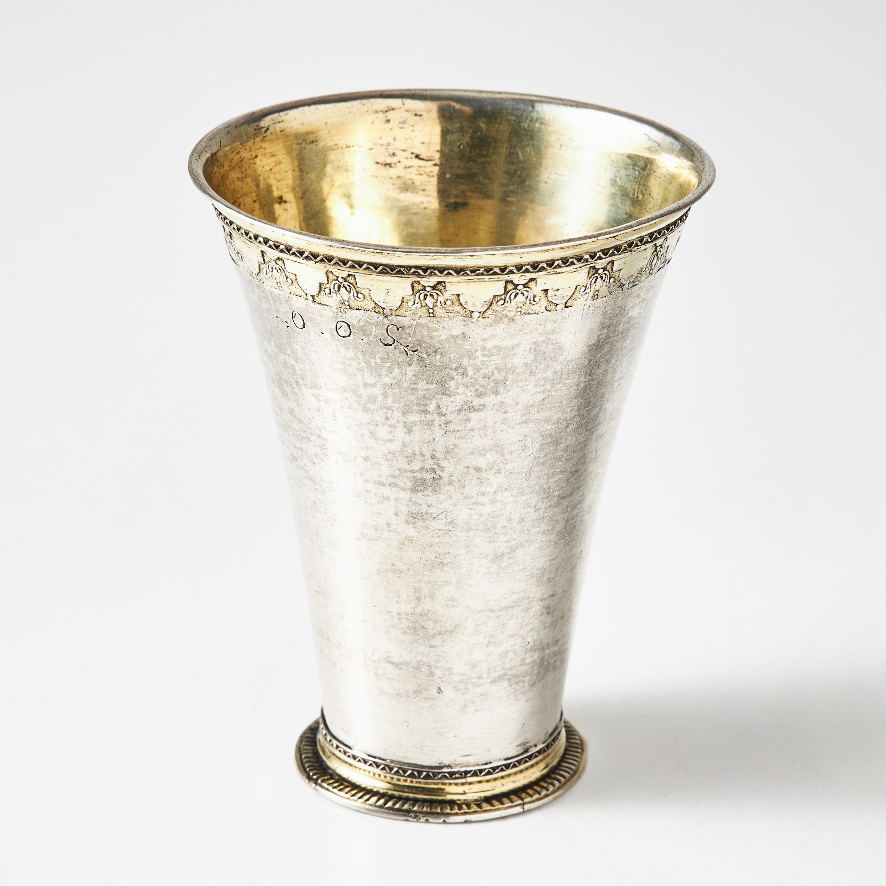 BÄGARE, silver, Daniel Ekelöf, (verksam 1723-1751), Örebro 1735.