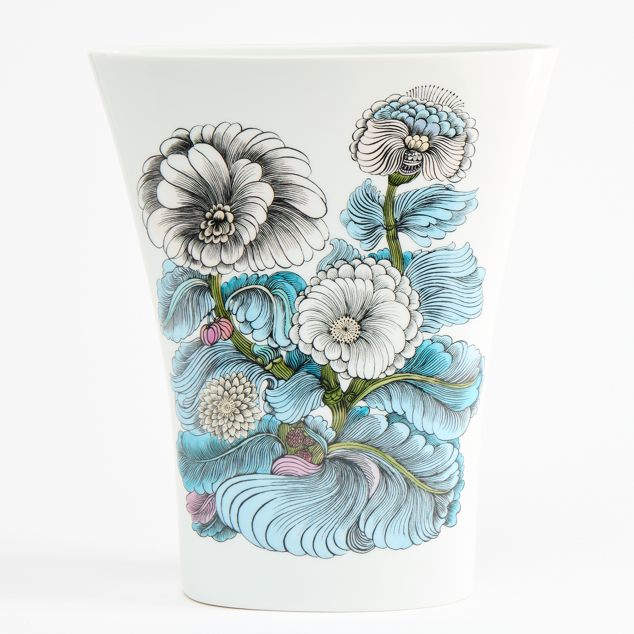 ALAIN LE FOLL. Vas, porslin, Rosenthal, Studioline, signerad.