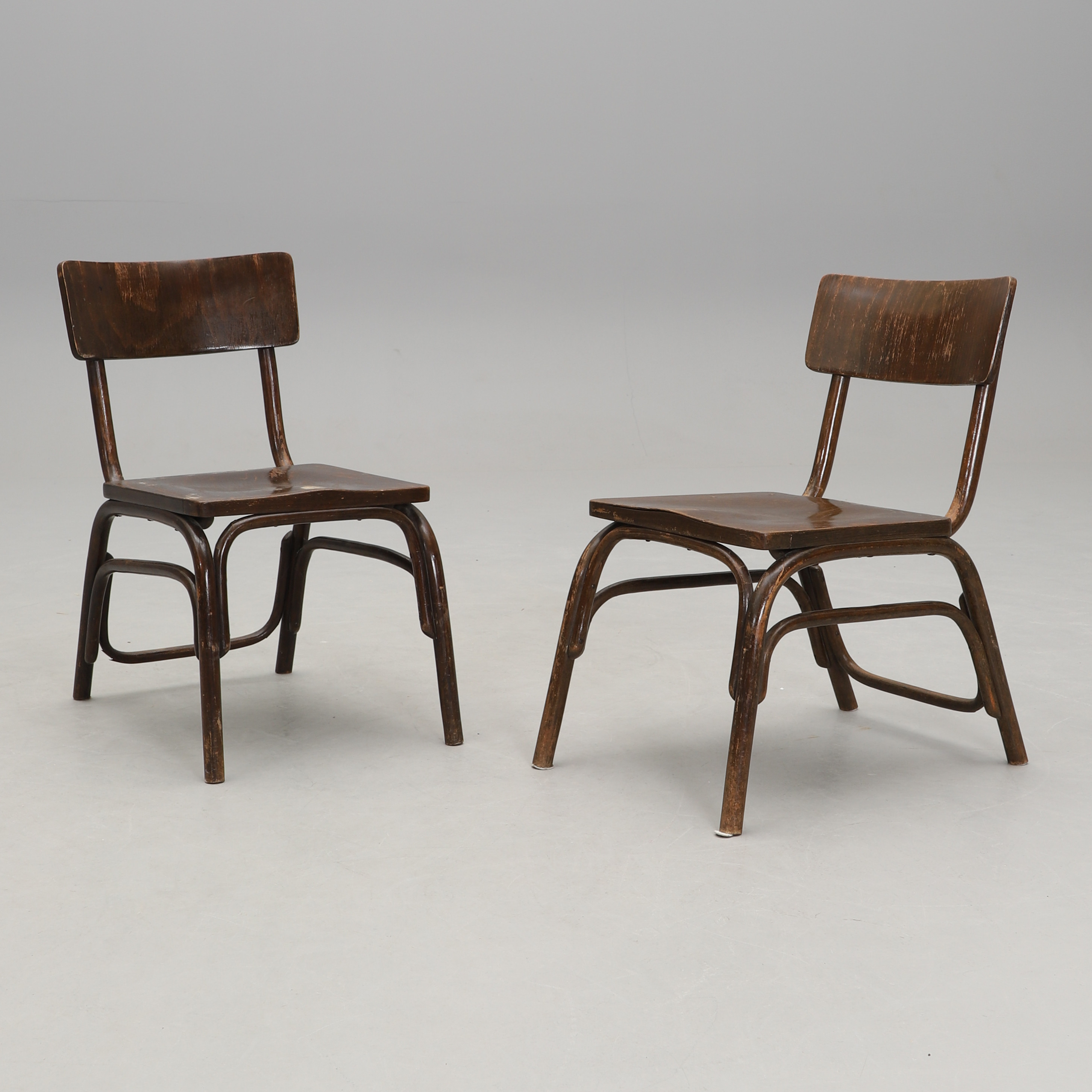 FERDINAND KRAMER. Böjträstolar, 1 par, "B403", Thonet, 1920-tal.