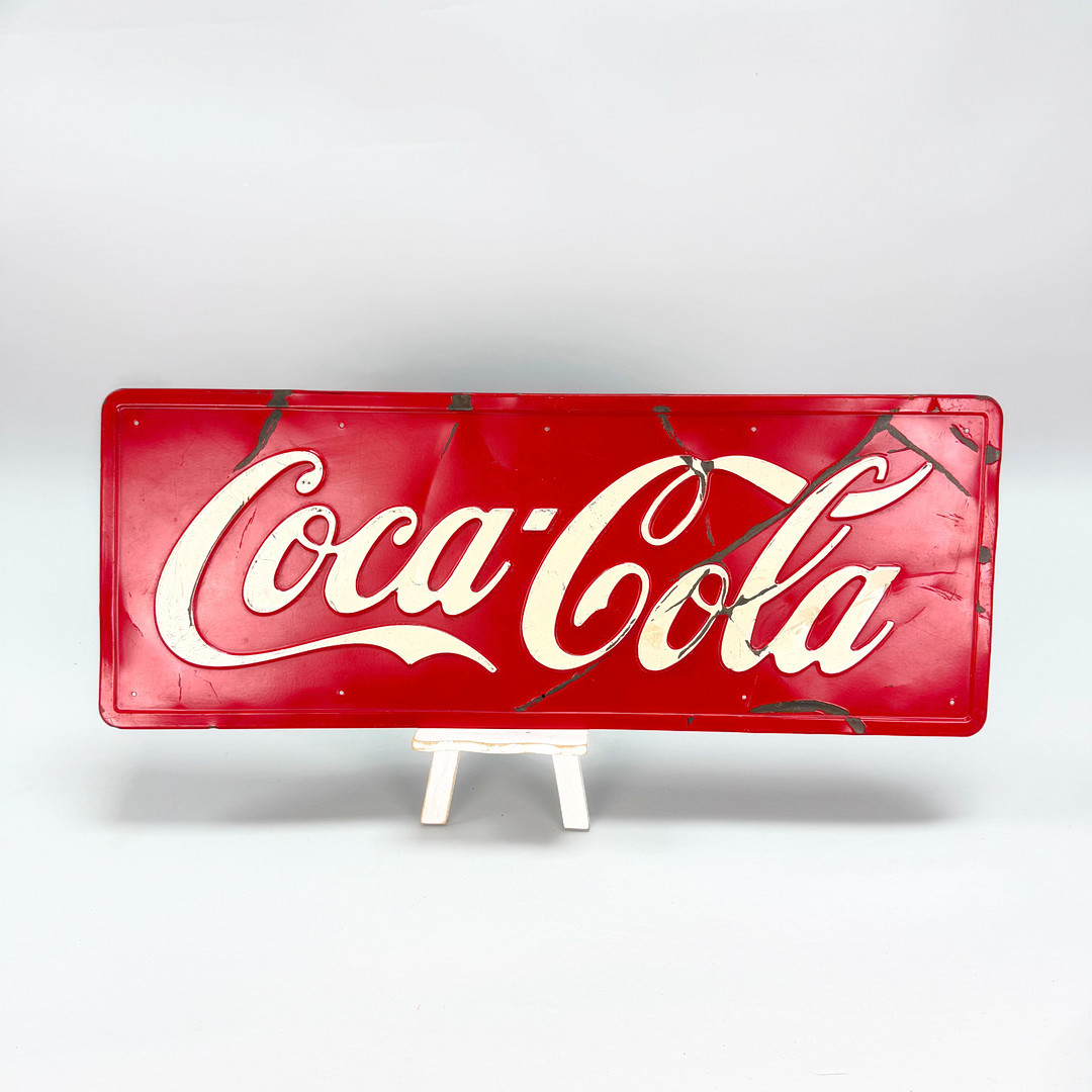COCA-COLA SKYLT - Plåtskylt.