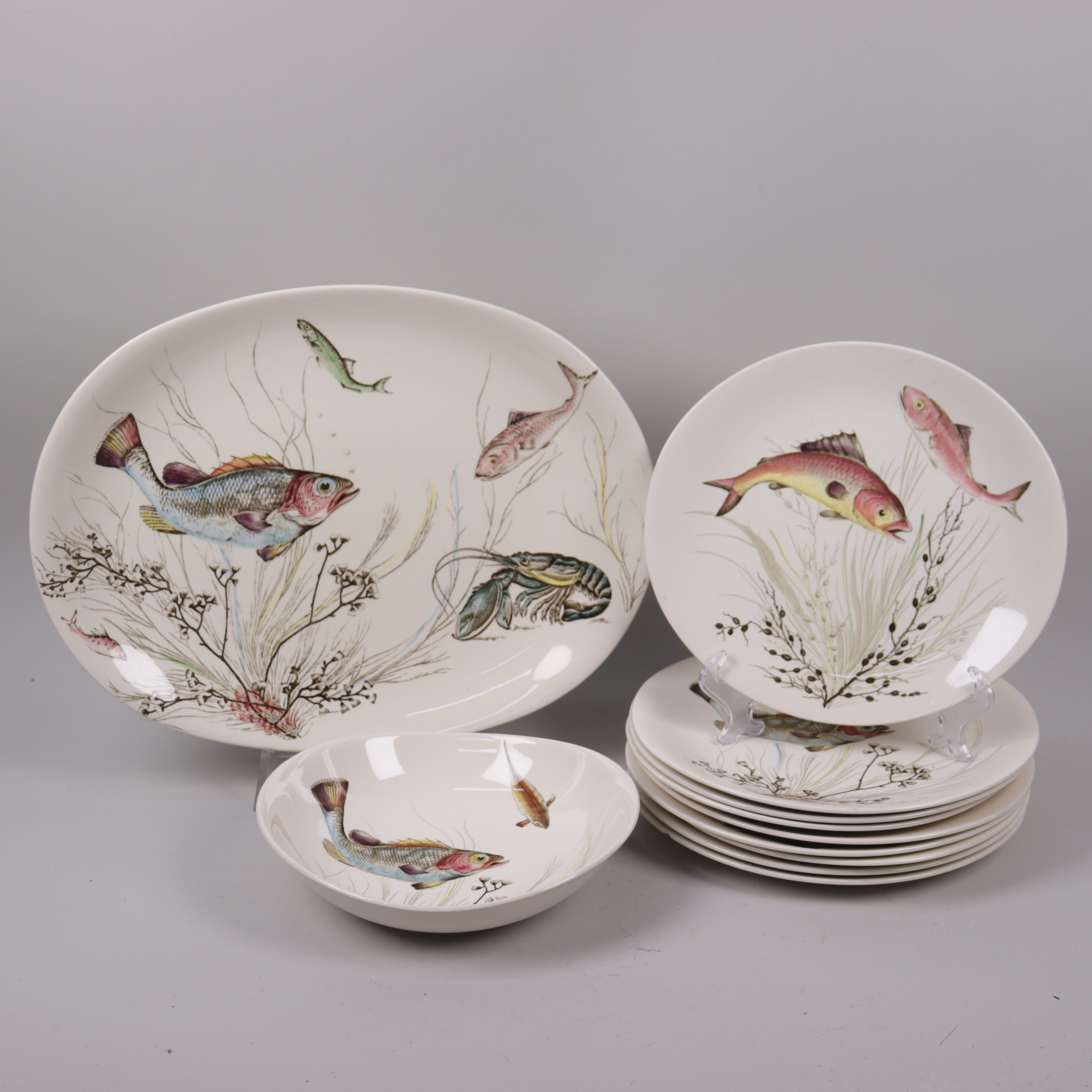 SERVISDELAR, "Fish", Johnson Bros, England 1900-talets andra hälft, 11 delar.