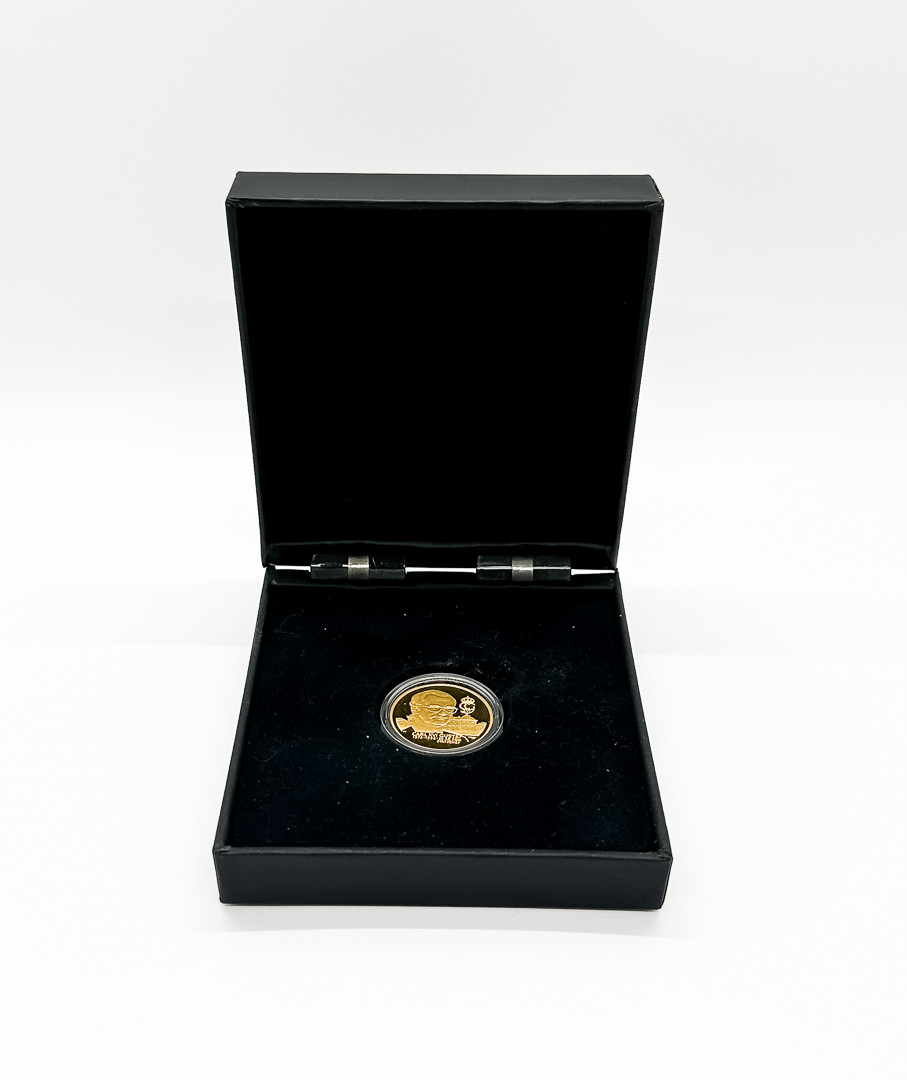 GULDMEDALJ, 18k Guld, "Kungariket Sverige".