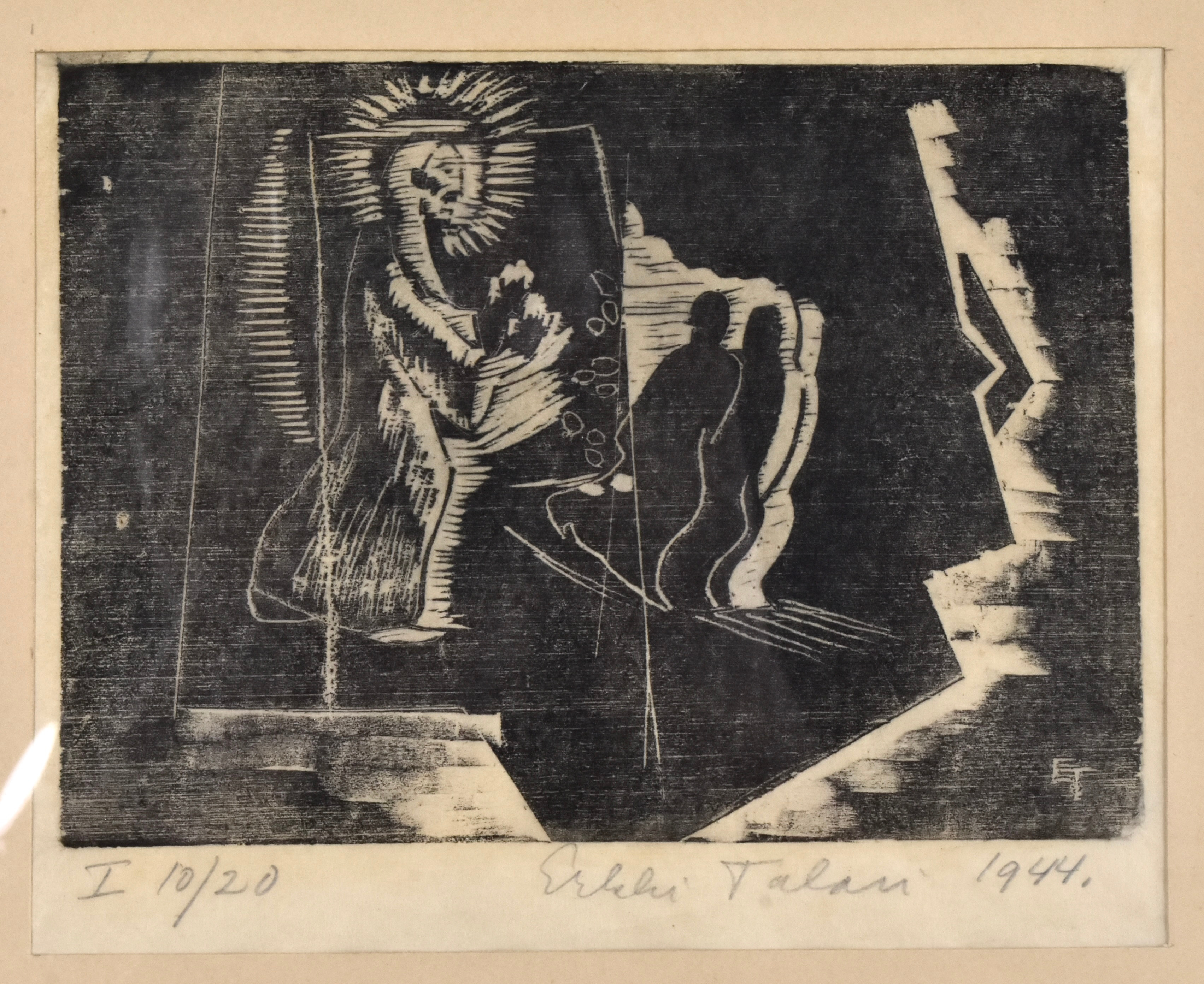 ERKKI TALARI. Träsnitt.