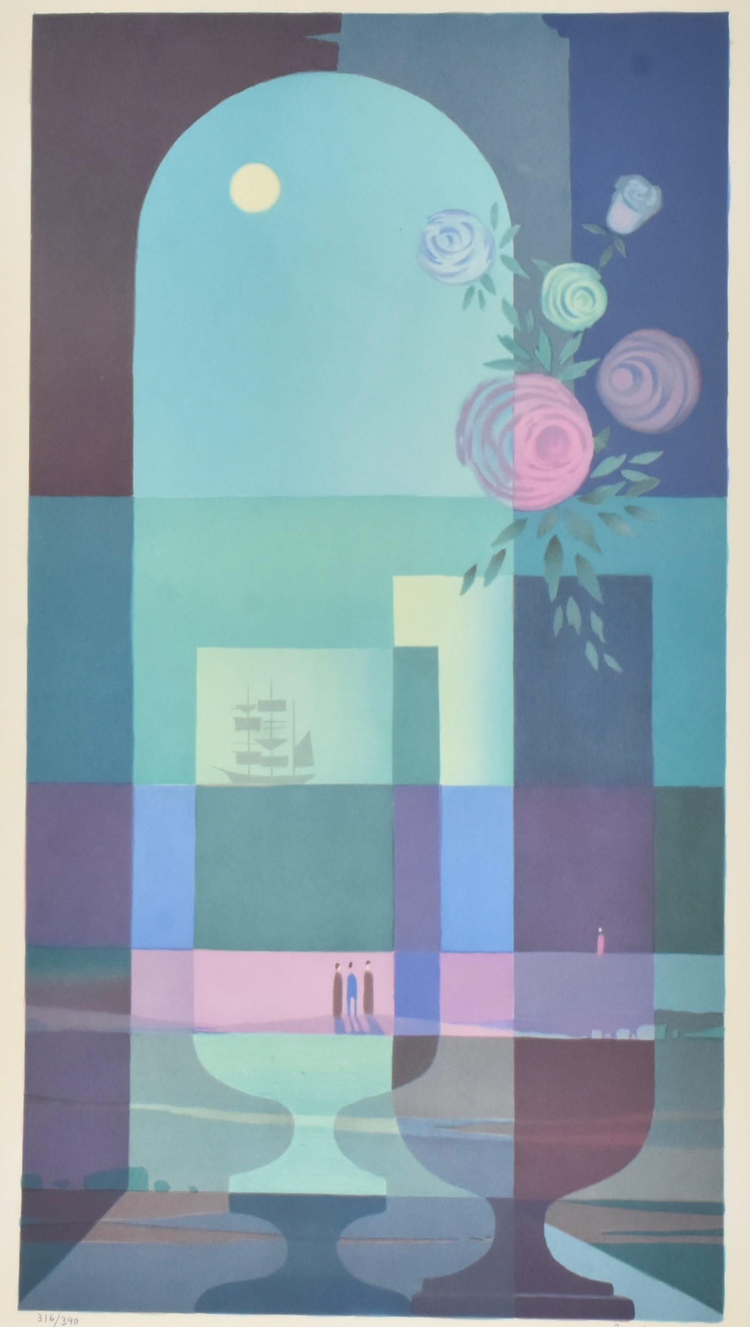SVEN JONSON. Färglitografi.