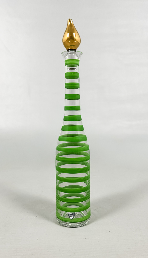ANNE NILSSON. KARAFF, glas, "Clown", signerad, Orrefors.