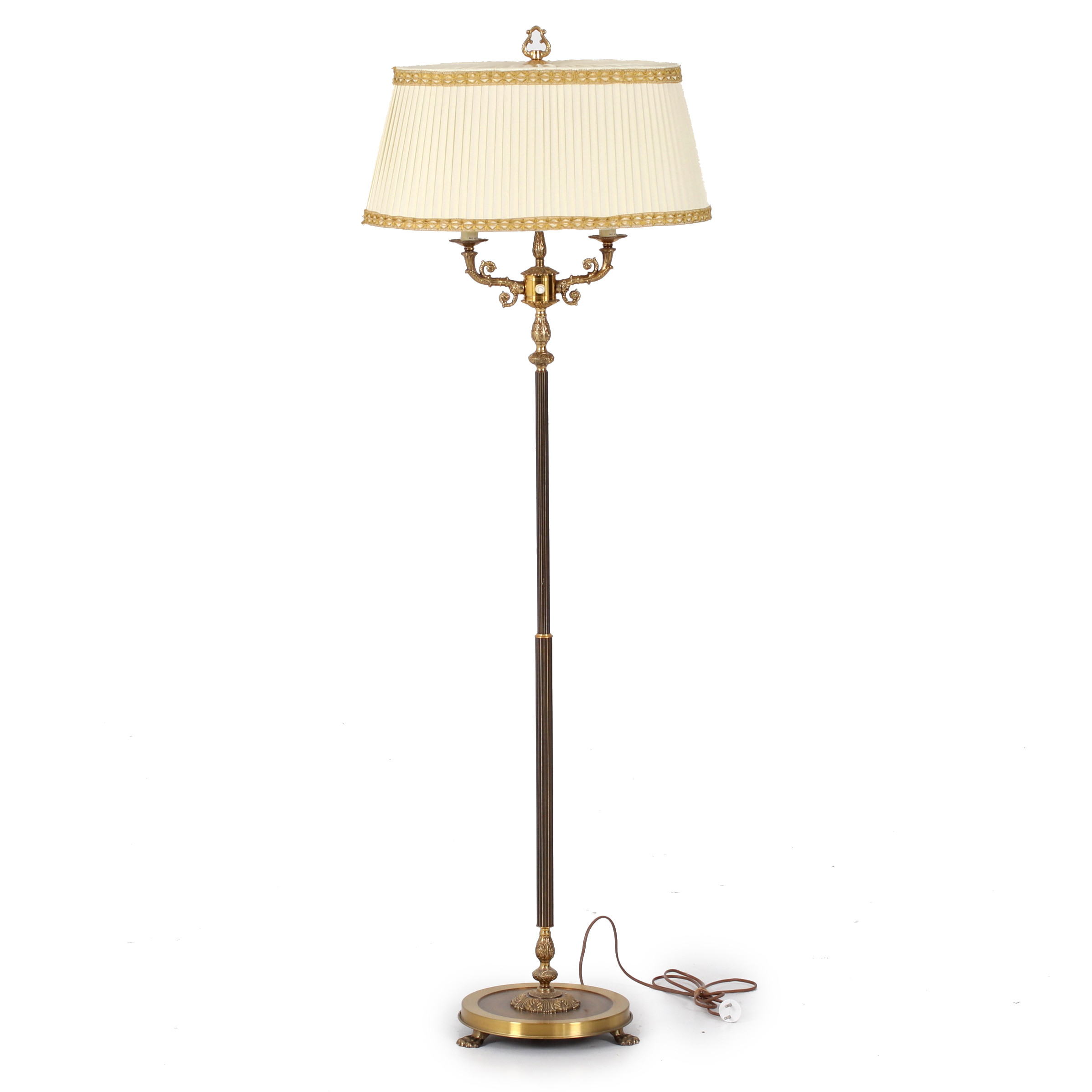 GOLVLAMPA, mässing, 1900-talets mitt.