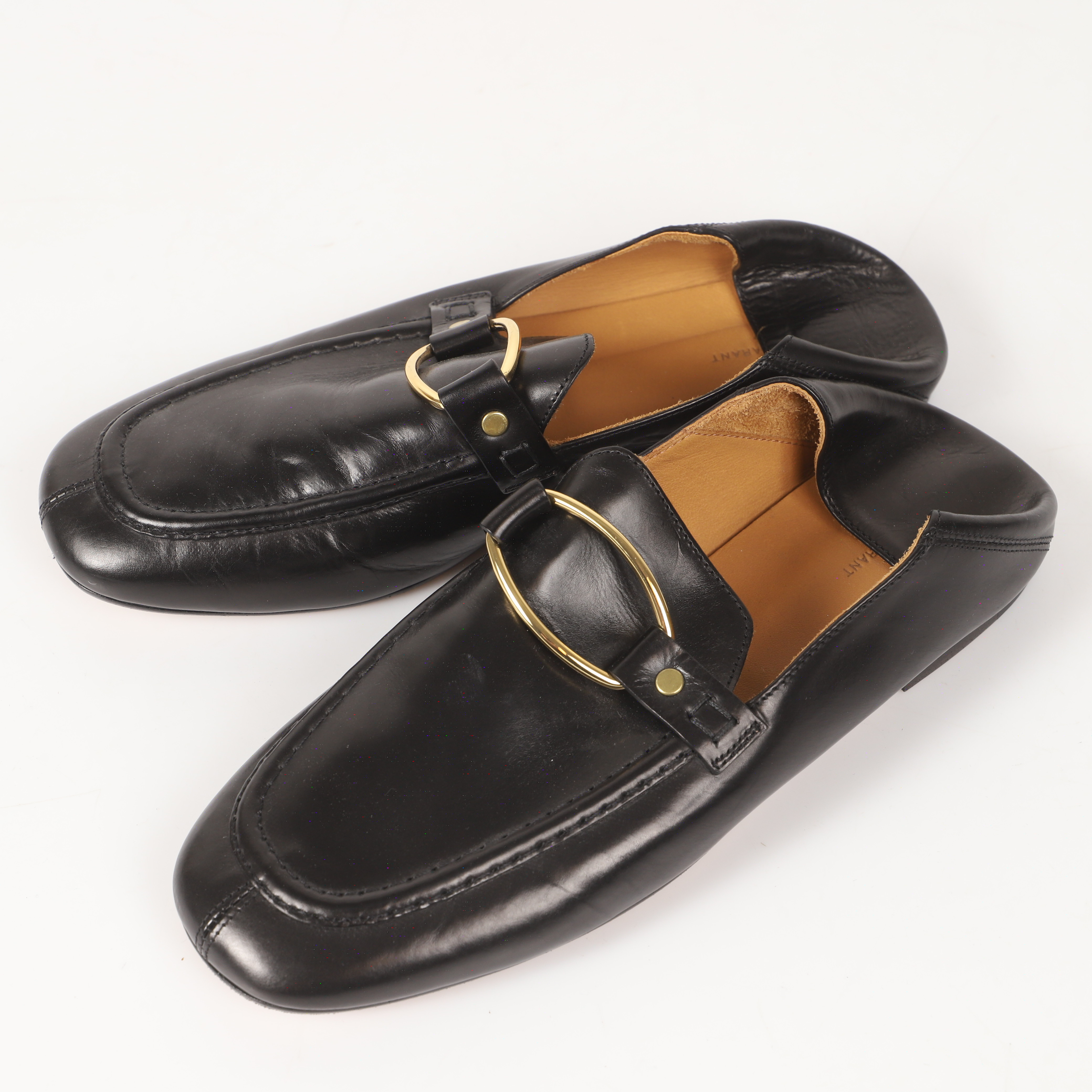 ISABEL MARANT. Loafers, 1 par, ""Ferlyn Flat", svart kalvskinn, Italien.