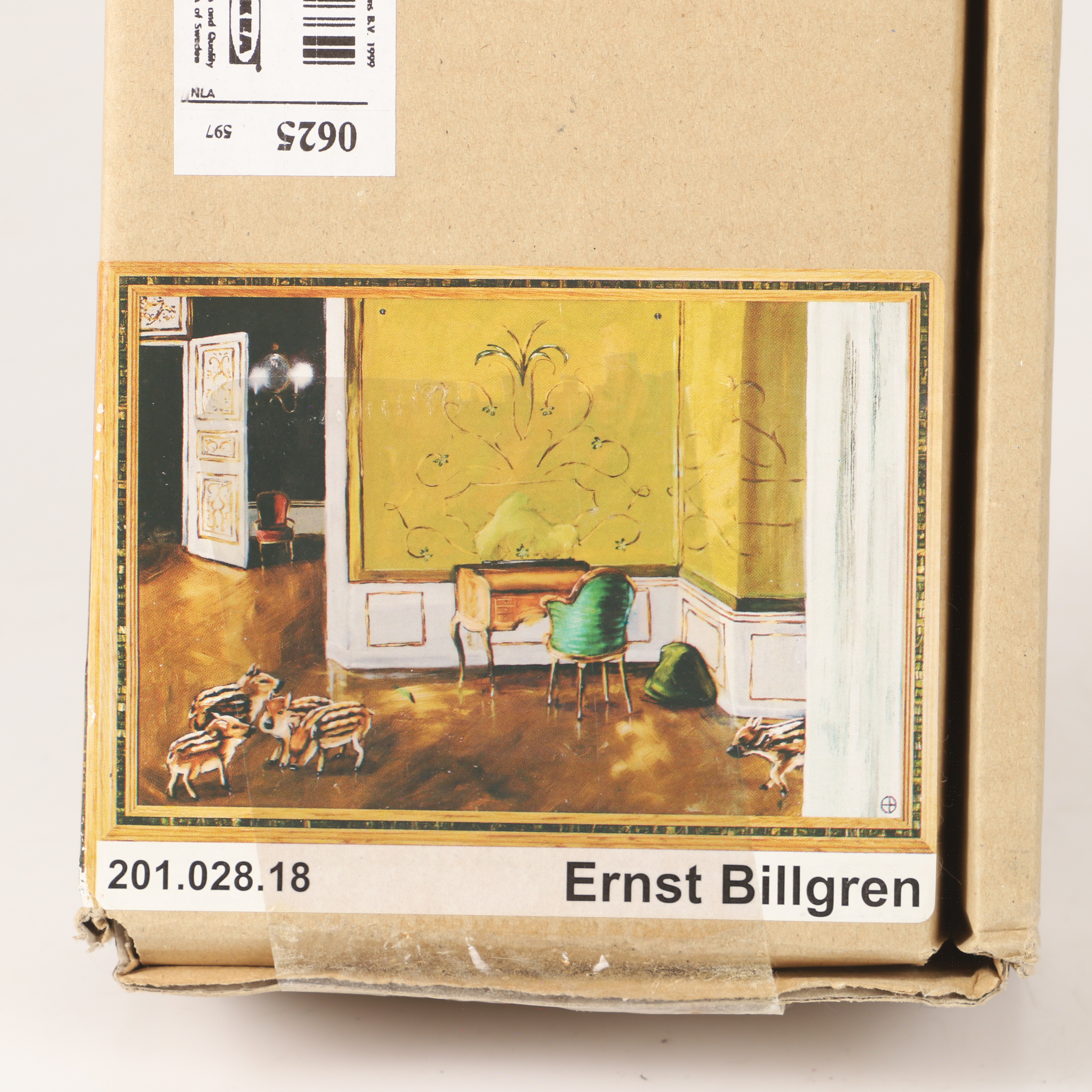 ERNST BILLGREN. EFTER. Besök hemma, screentryck på duk, "Premiär", ur Ikeas Art Event-serie, 2006, upplaga 625/1000.
