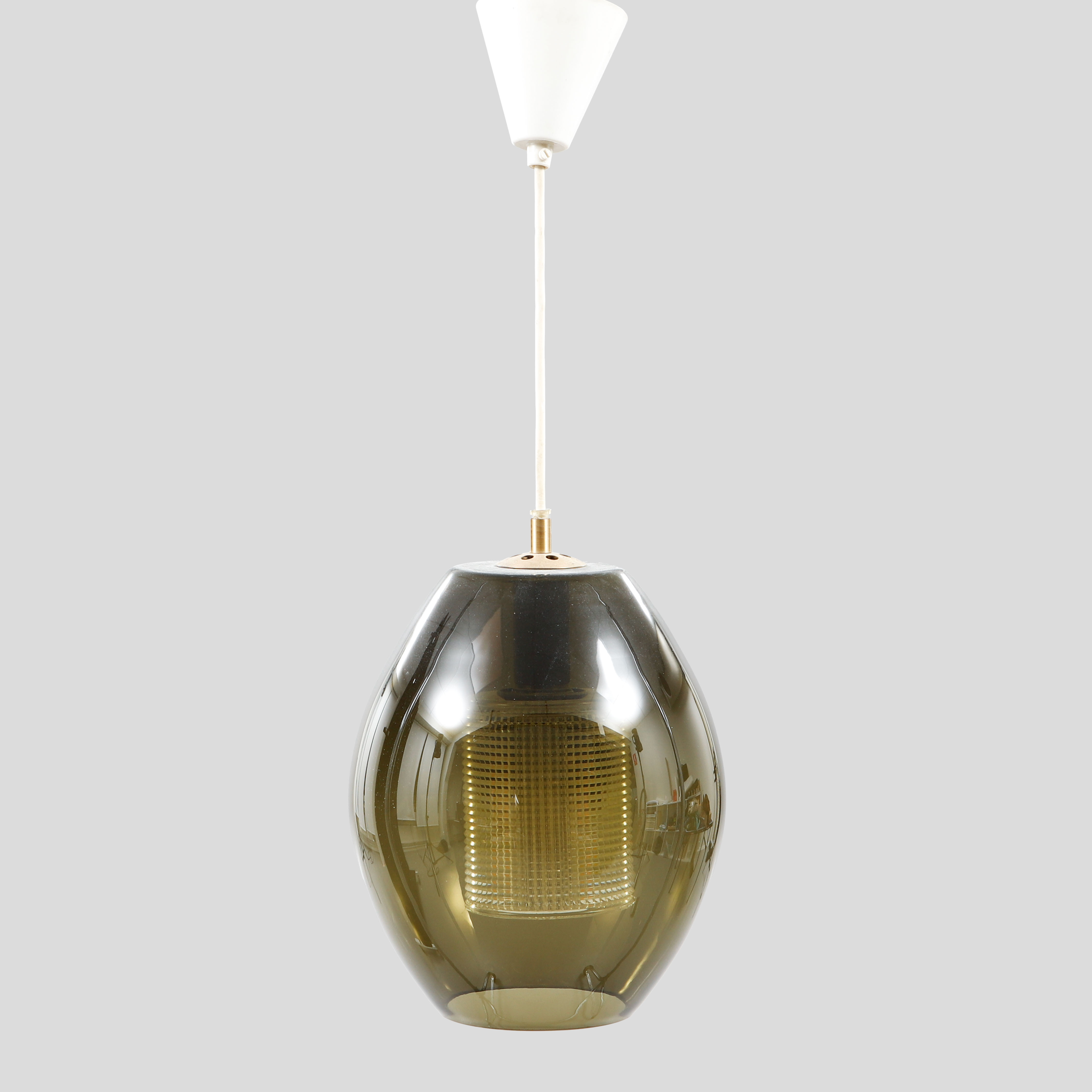CARL FAGERLUND. Taklampa, Orrefors.