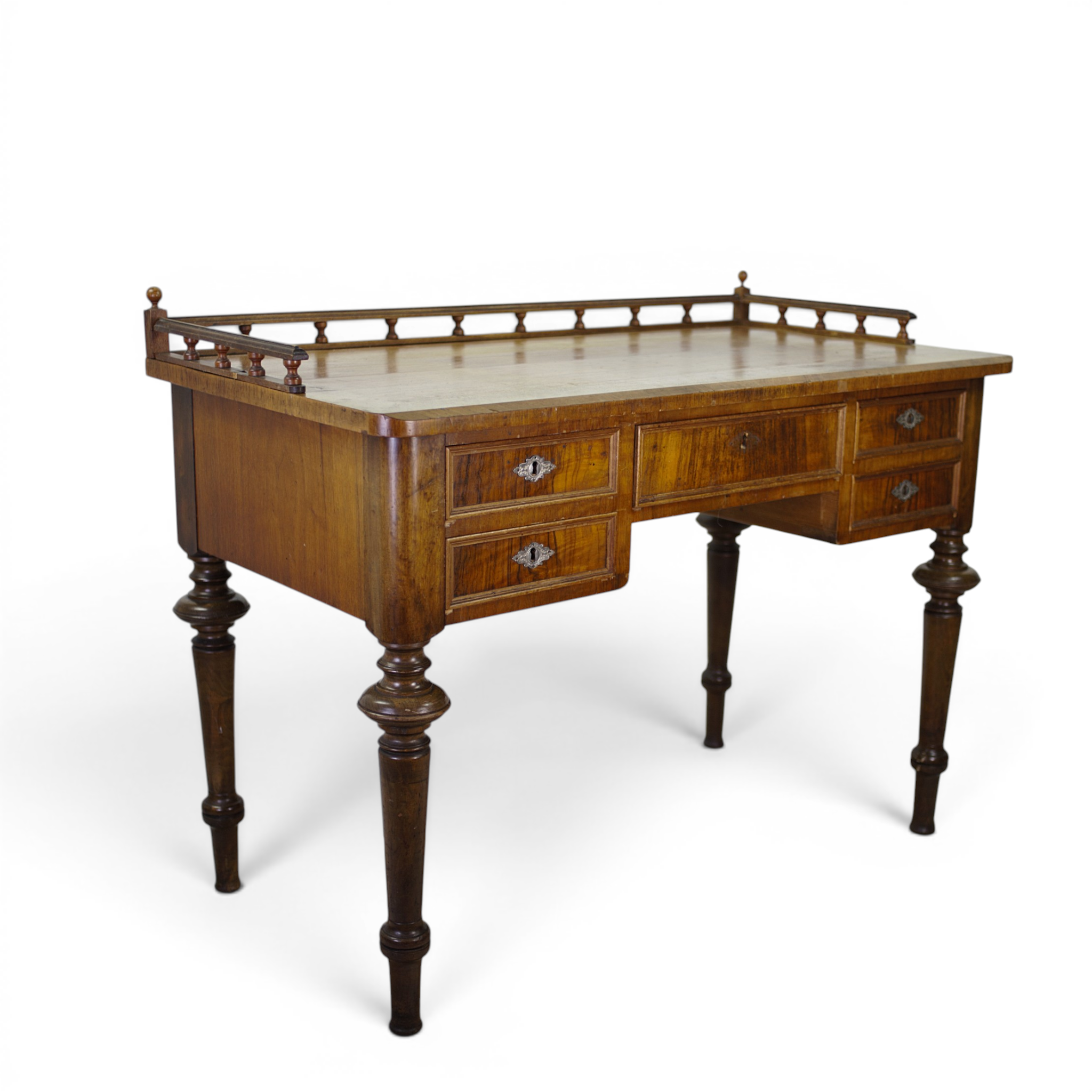 SKRIVBORD, mahognyfanér, 18/1900-tal.