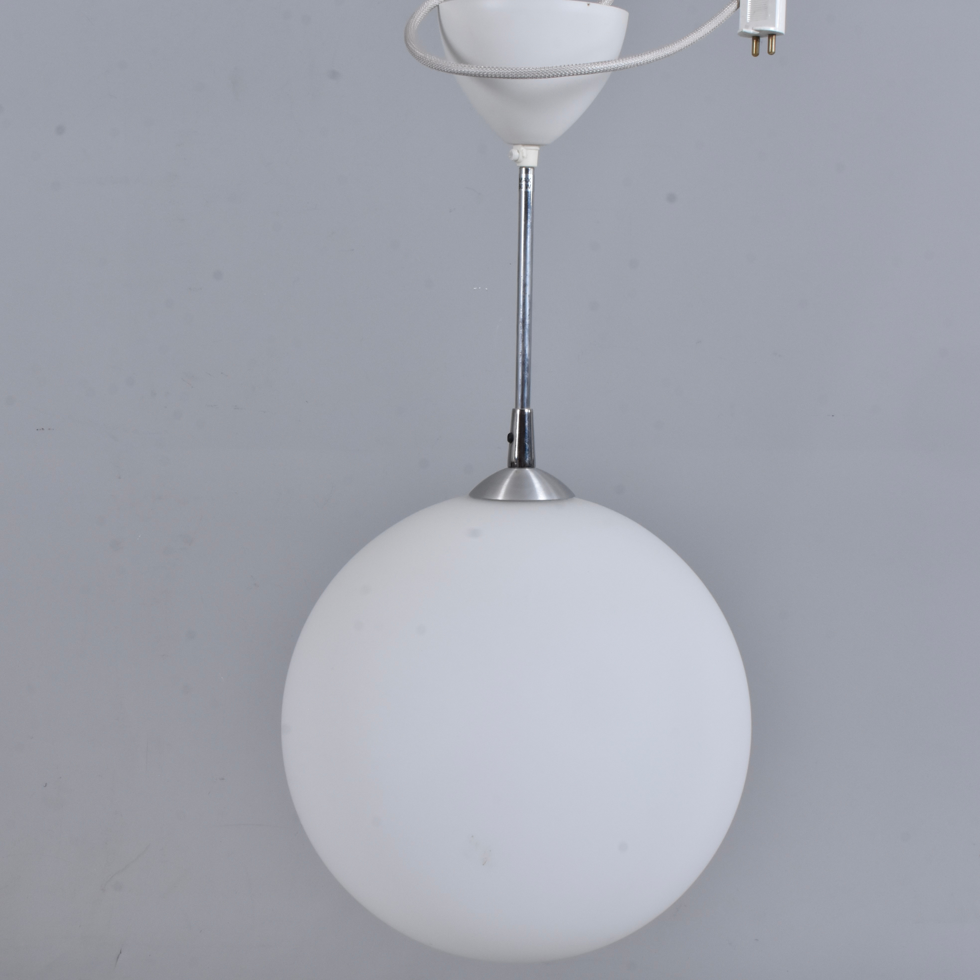 TAKLAMPA, glas och rostfritt stål, Belid 110171.