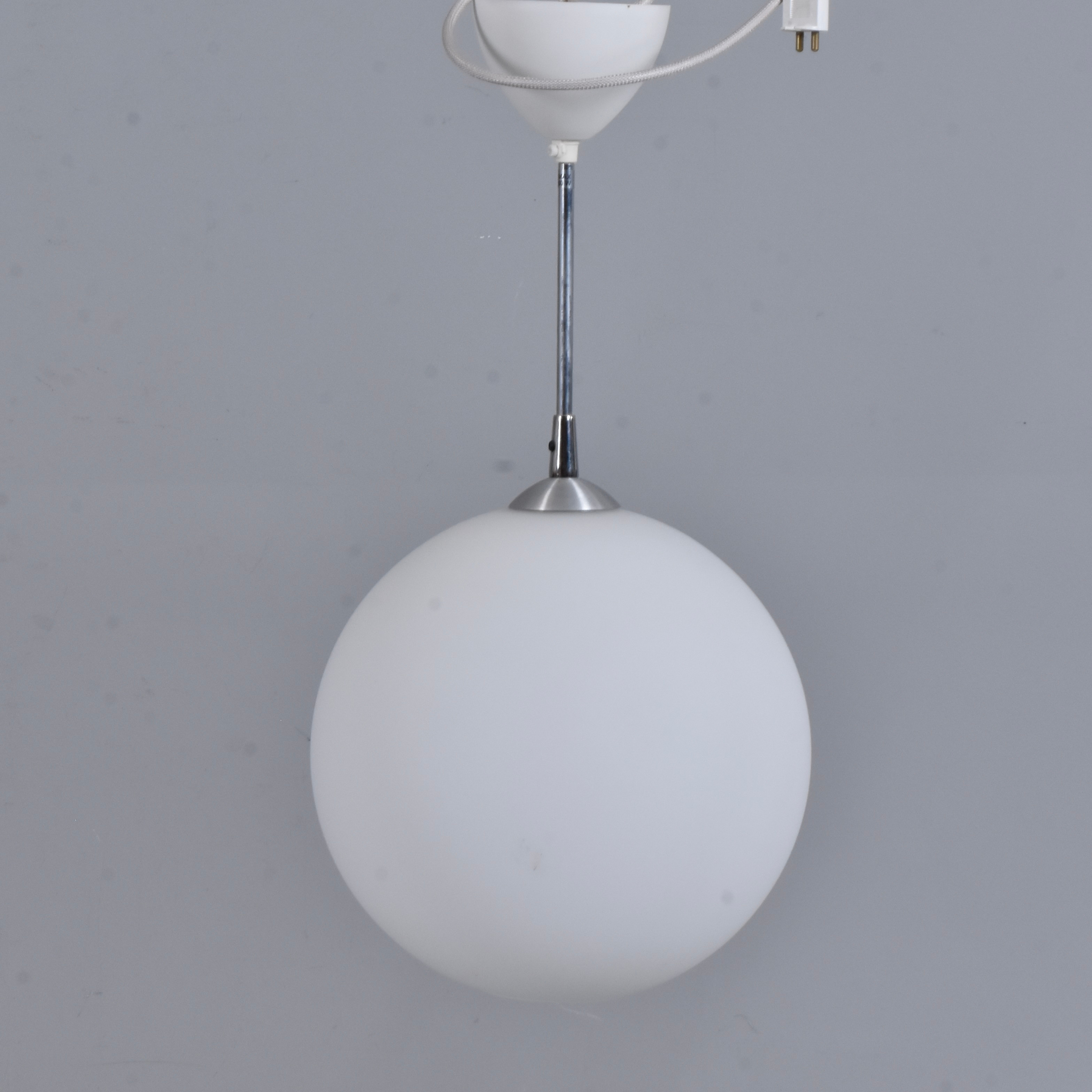 TAKLAMPA, glas och rostfritt stål, Belid 110171.