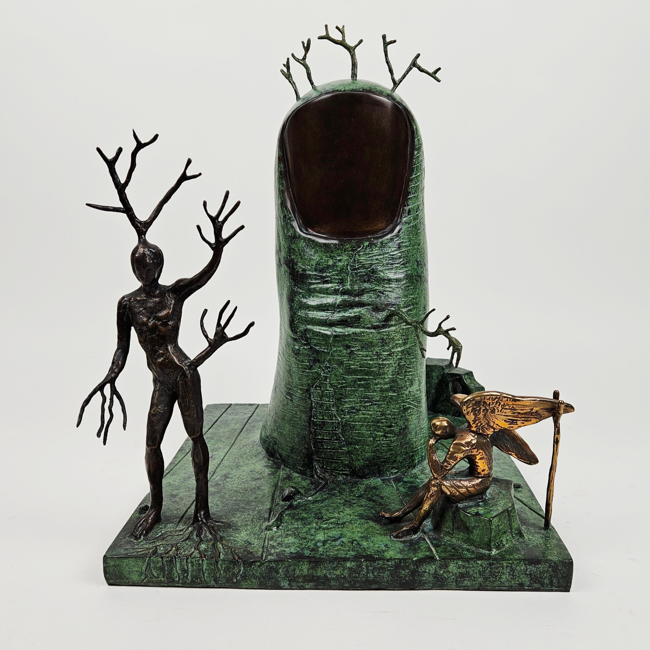 SALVADOR DALI. "Vision of the Angel". Skulptur, brons, signerad och numrerad 240/350, Jemelton 1984.