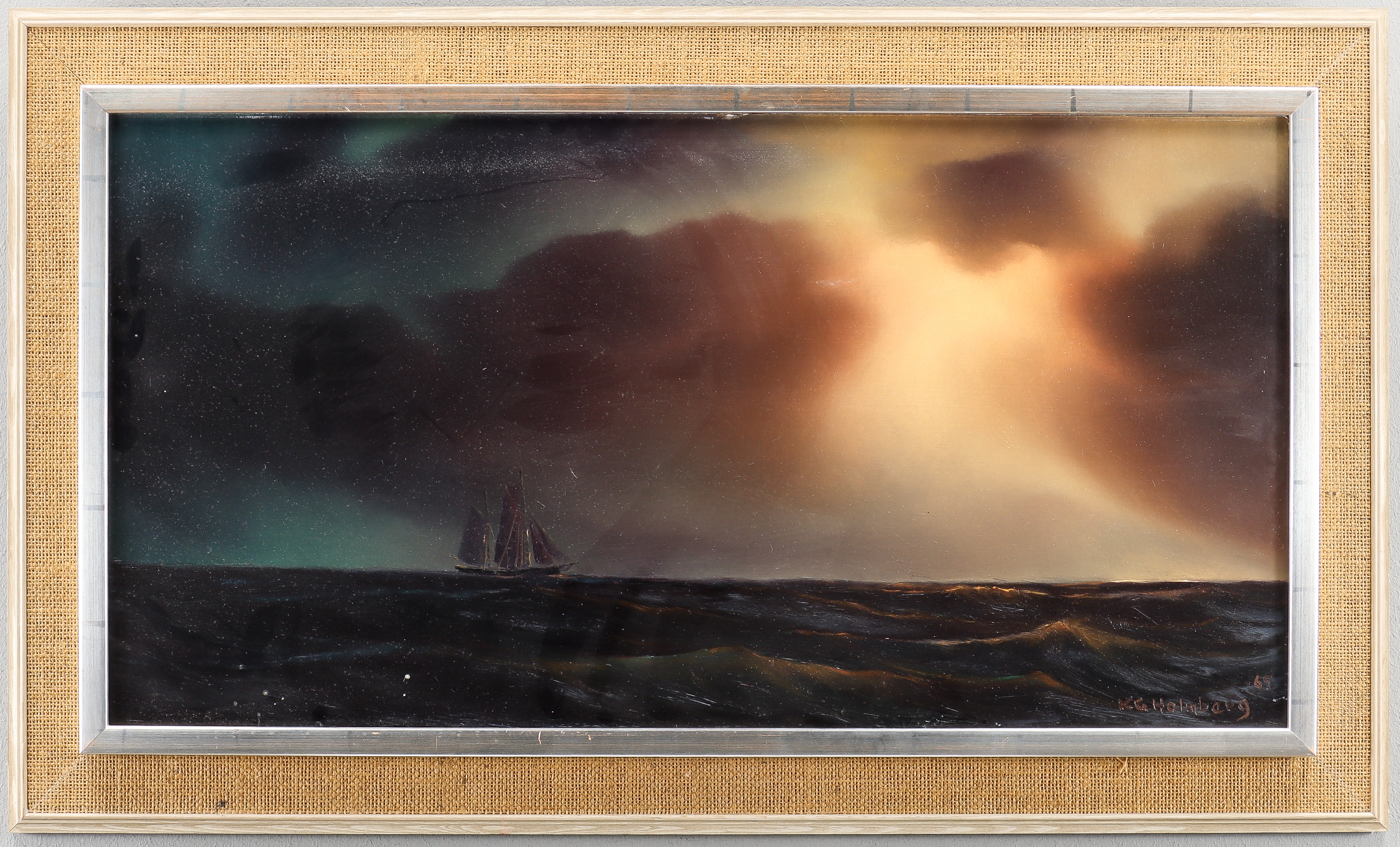 KARL GUSTAV HOLMBERG. Skepp på havet.