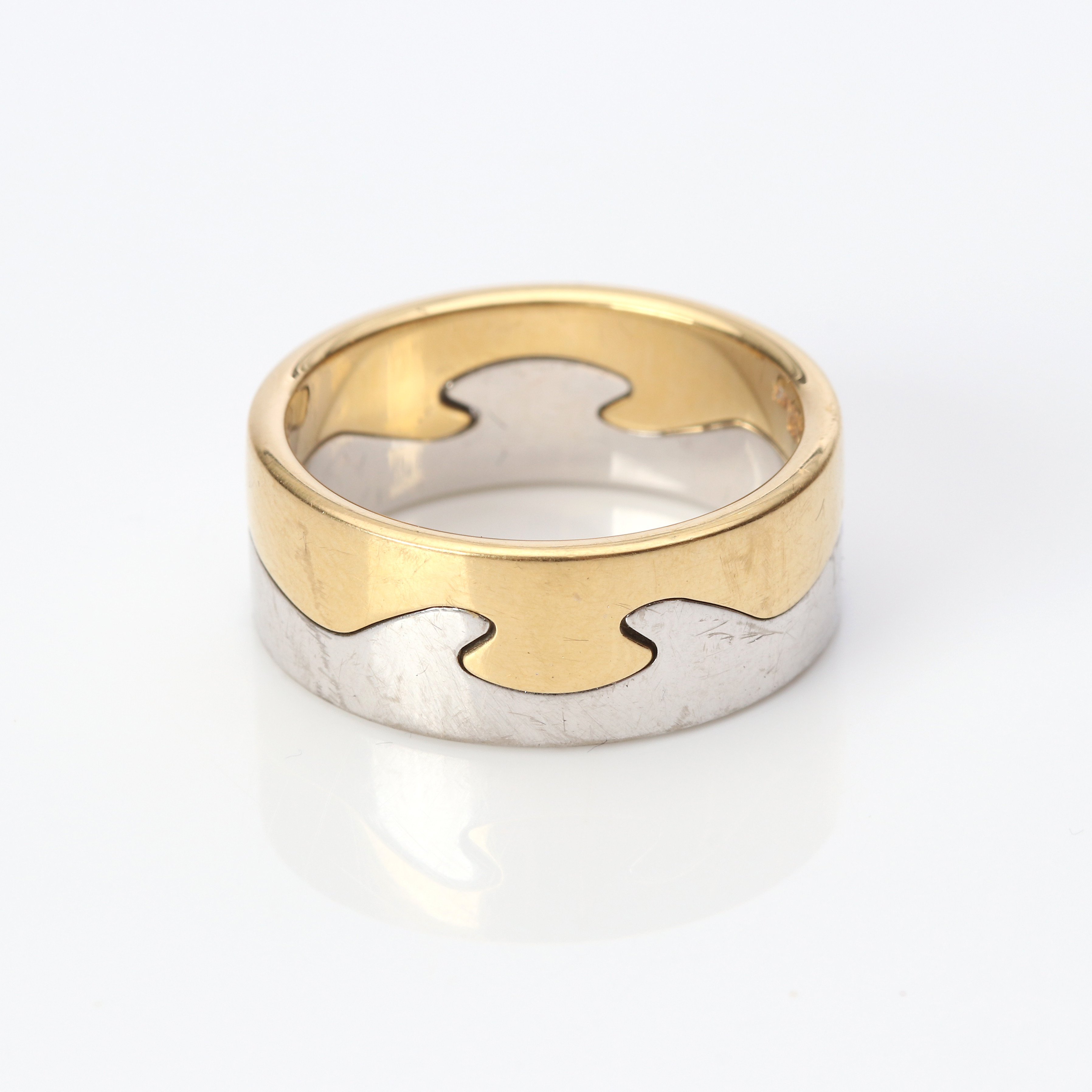 NINA KOPPEL, RING "FUSION", TVÅ DELAR. 18k röd- och vitguld, Georg Jensen, totalvikt ca 13,0 gram.