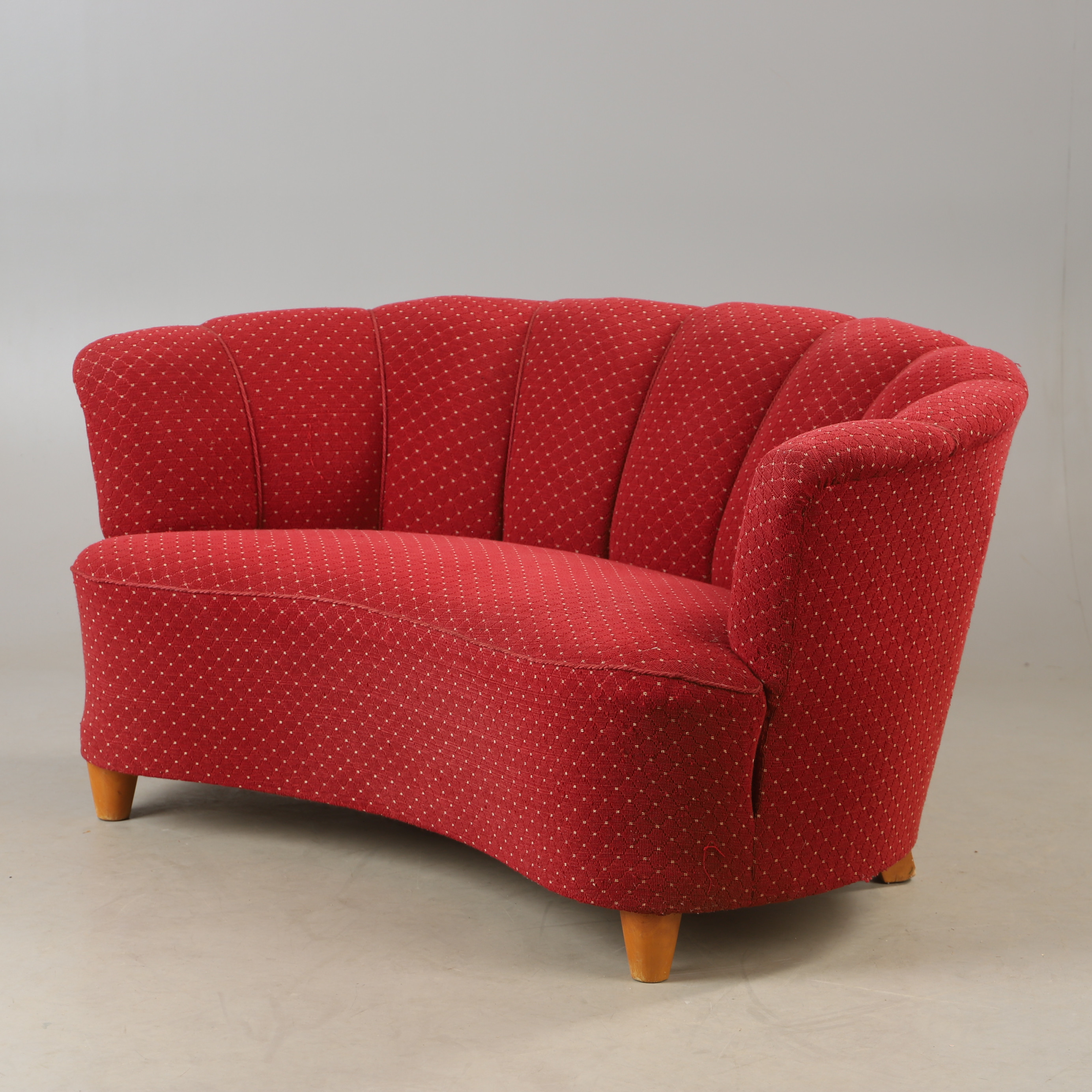 SOFFA, textilklädsel, Swedish modern, 1900-talets mitt.
