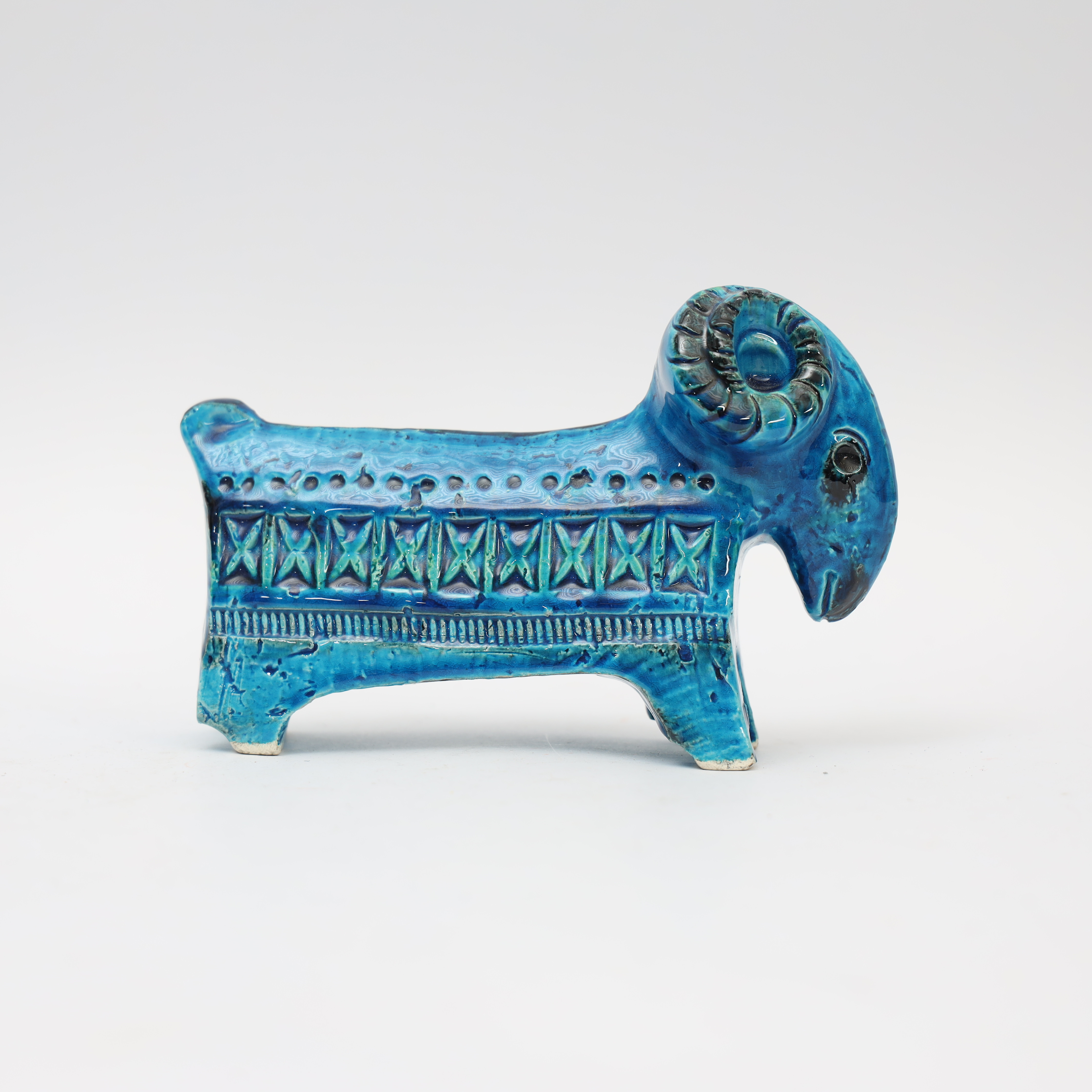 ALDO LONDI. Bitossi, Italien, "Rimini Blu" Föreställande bock.