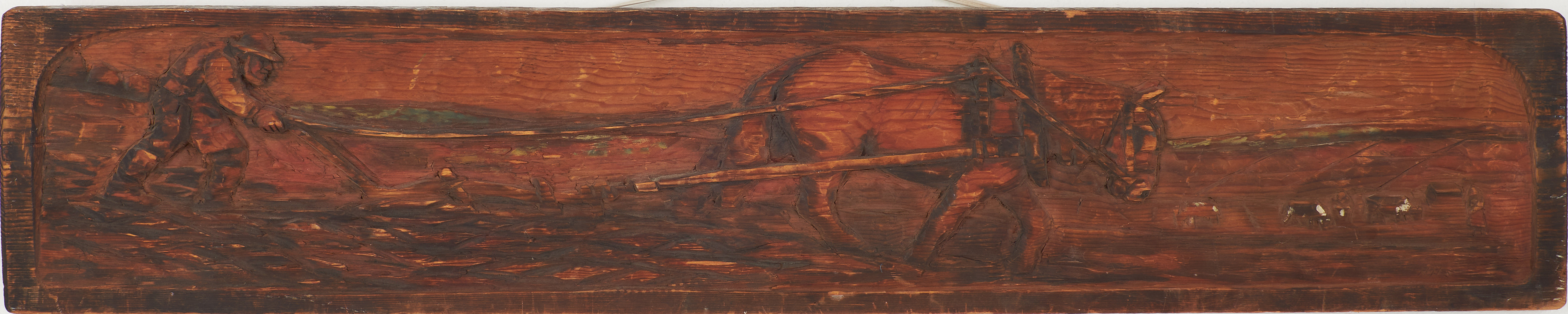 HAMPE SVANBERG. "Aftonsol", relief, trä, monogramsignerad HHS.