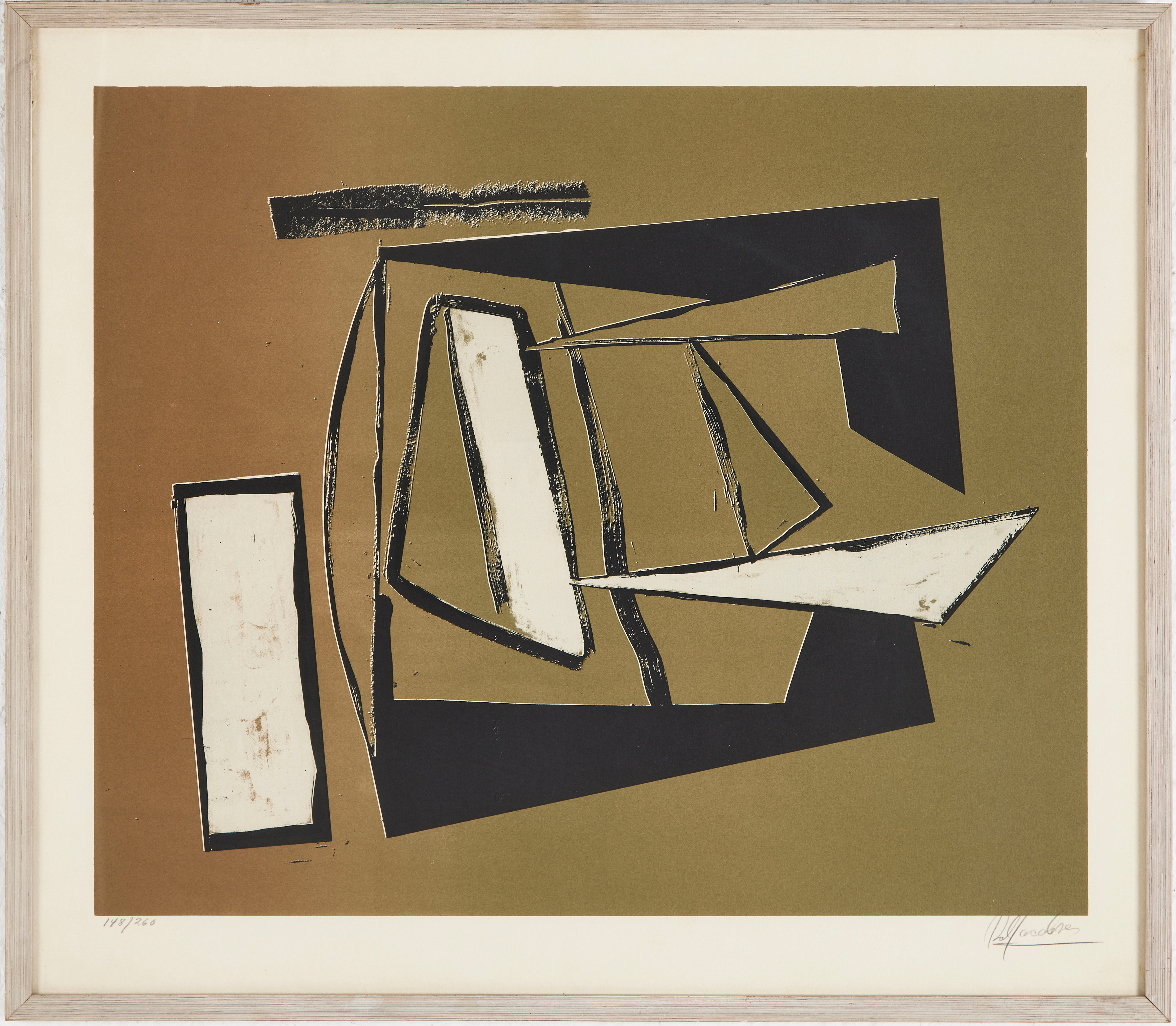 ROBERT JACOBSEN. Geometrisk komposition, färglitografi, 148/260, signerad.