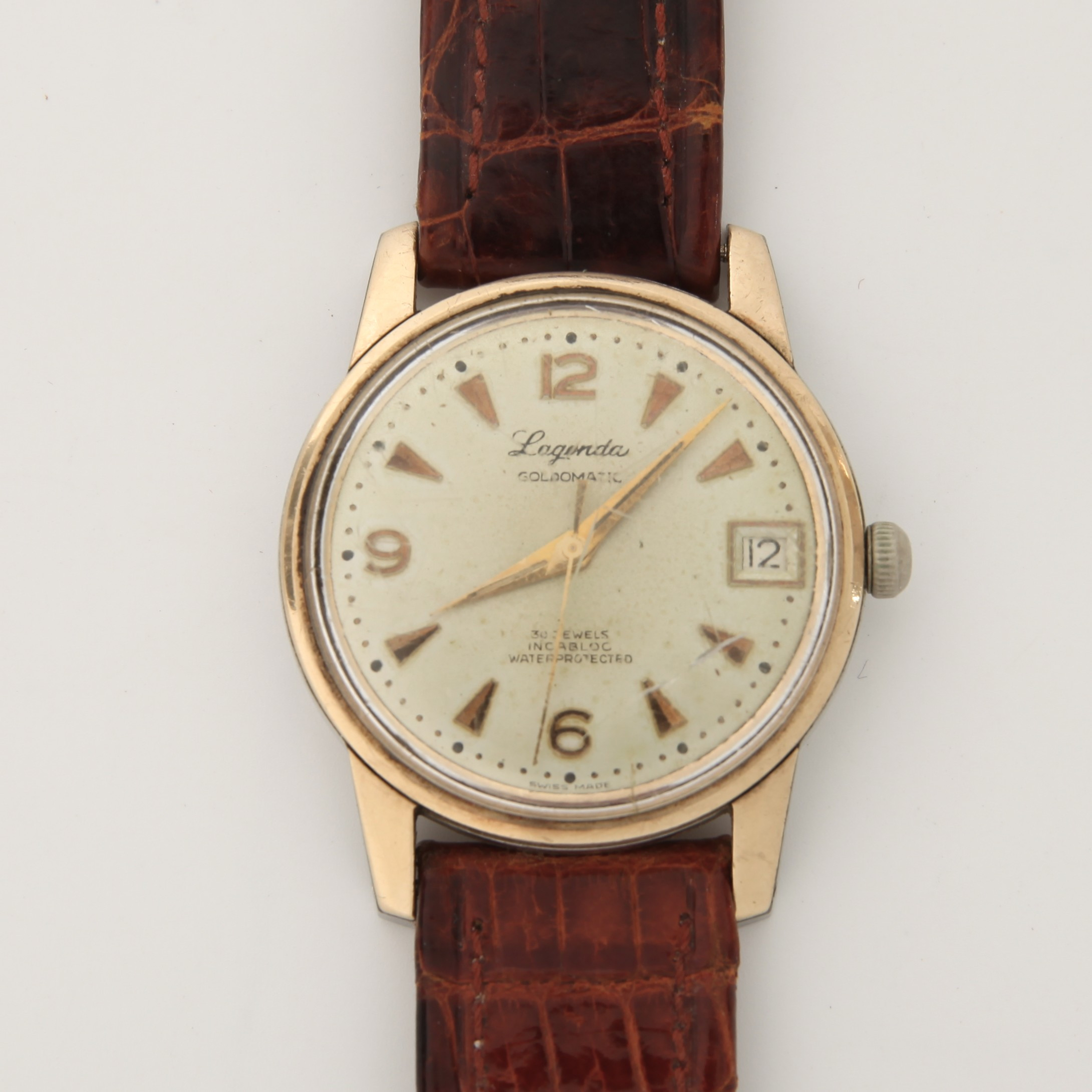 ARMBANDSUR LAGONDA Goldomatic Calendar, 30 jewels, automatic.