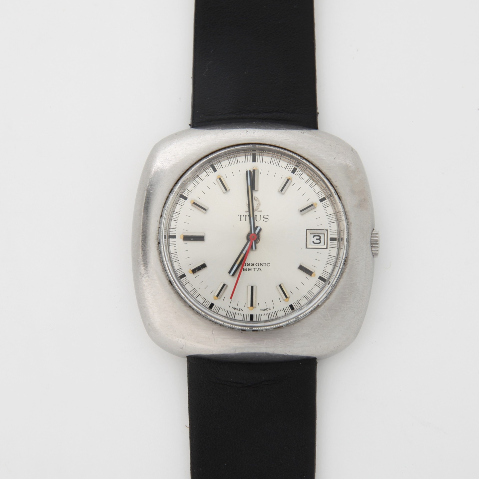 ARMBANDSUR TITUS Dynotron, kombination batteri och mekanisk, 1970-tal.