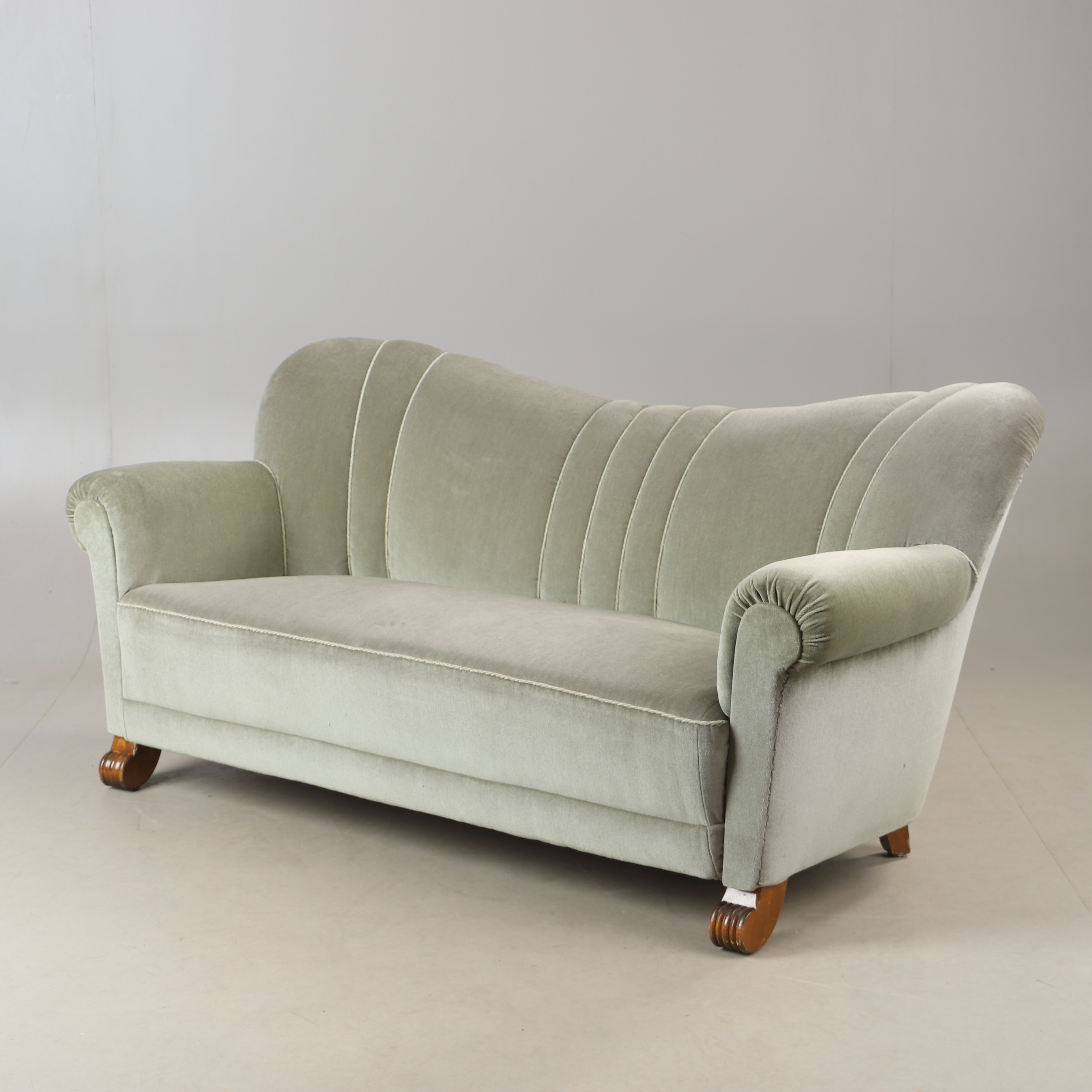 SOFFA, plyschklädsel, Swedish modern, 1940-tal.