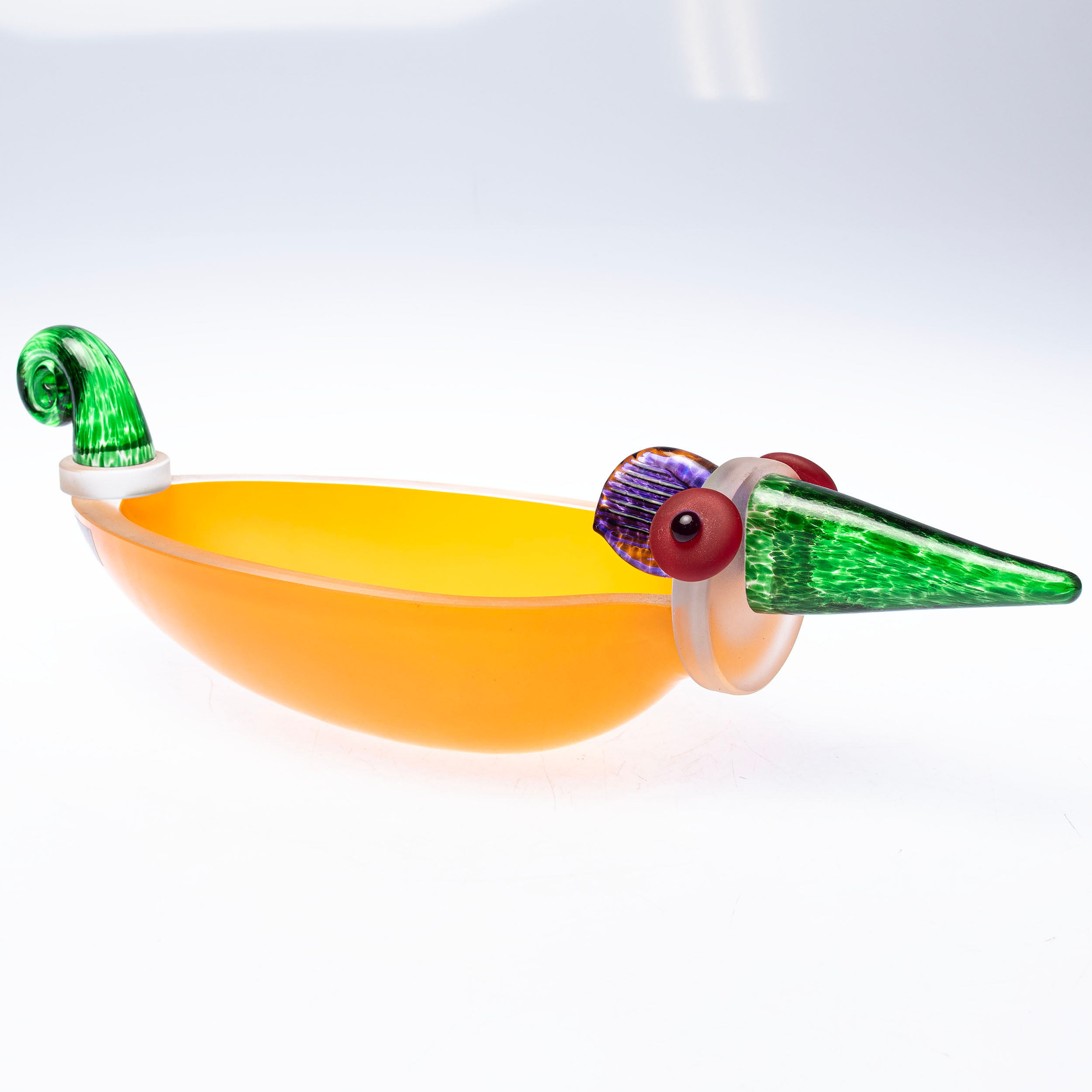 SKÅL, form av anka, "Ente", Glasstudio Borowski.