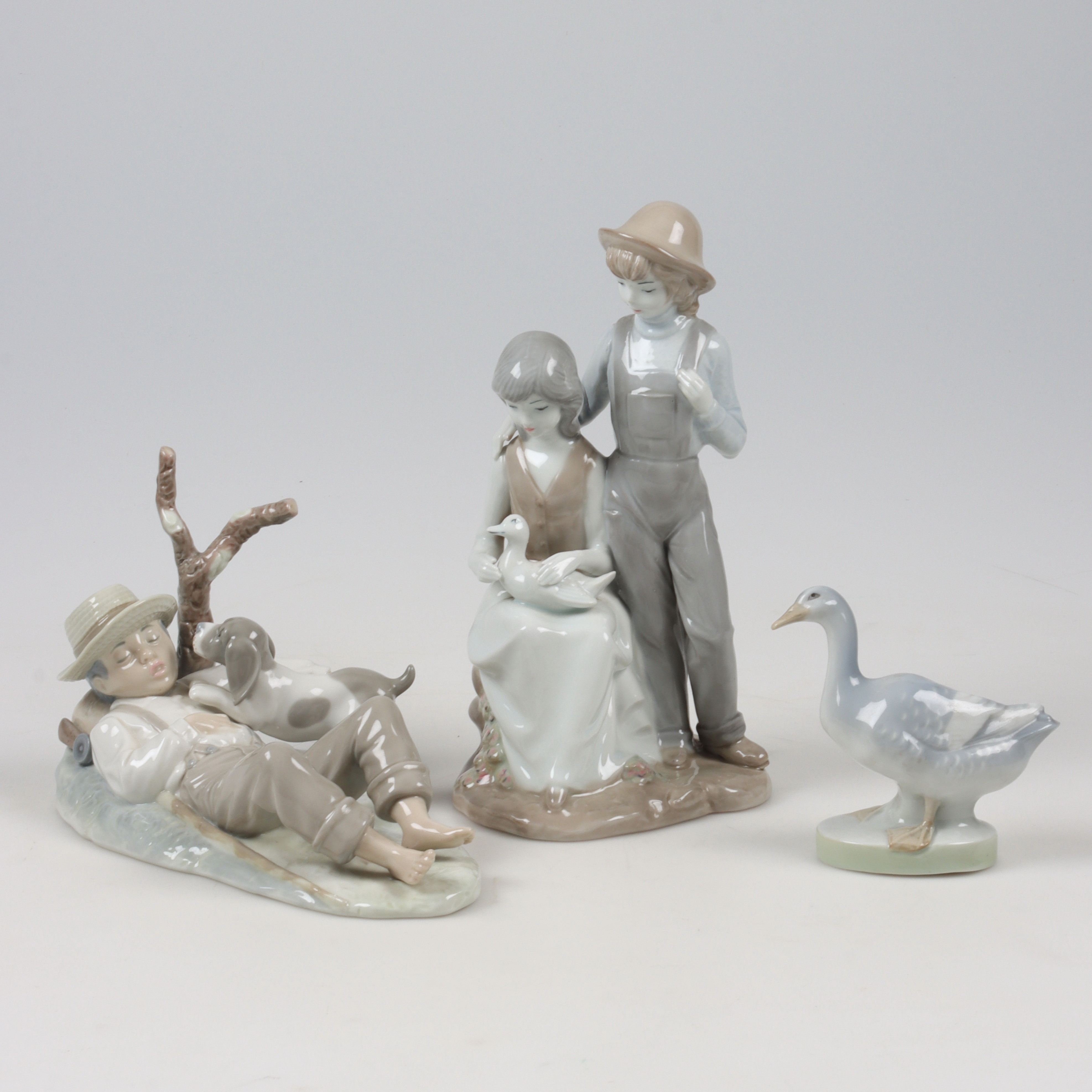 FIGURINER, 3 st. porslin, Zaphir, Spaninen.