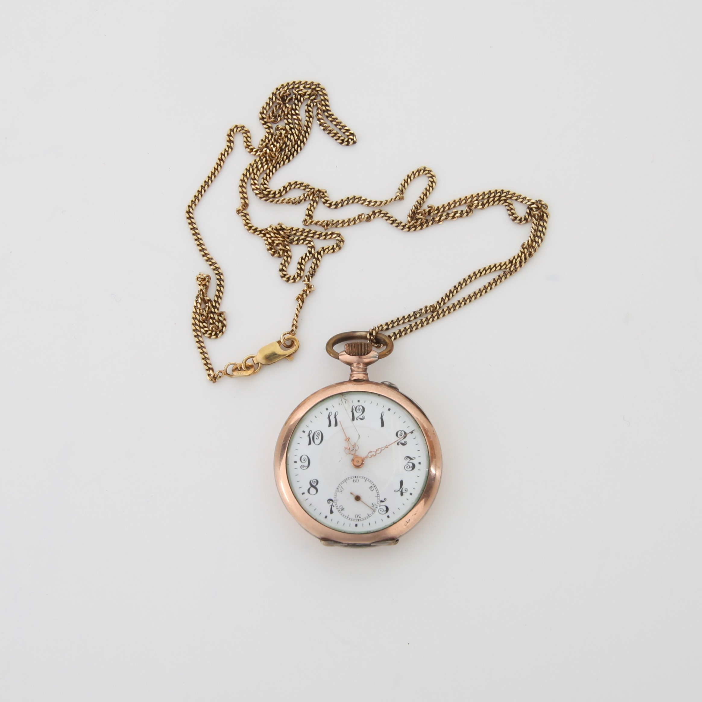 DAMFICKUR MED KEDJA, Silver, 18/1900-tal.