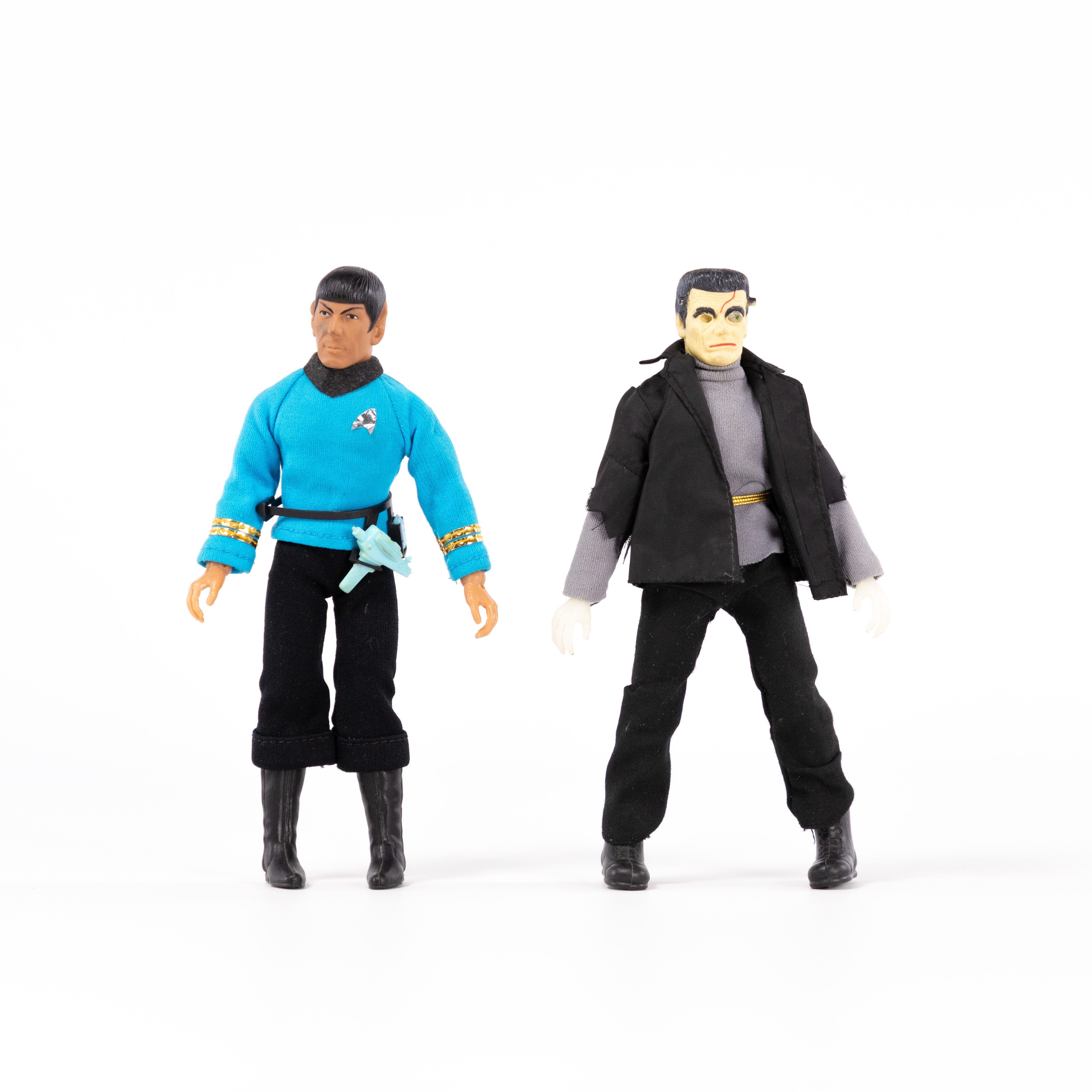 ACTIONFIGURER. 2 st, Frankensteins Monster, Spock, Star Trek, Mego, 1970-tal.