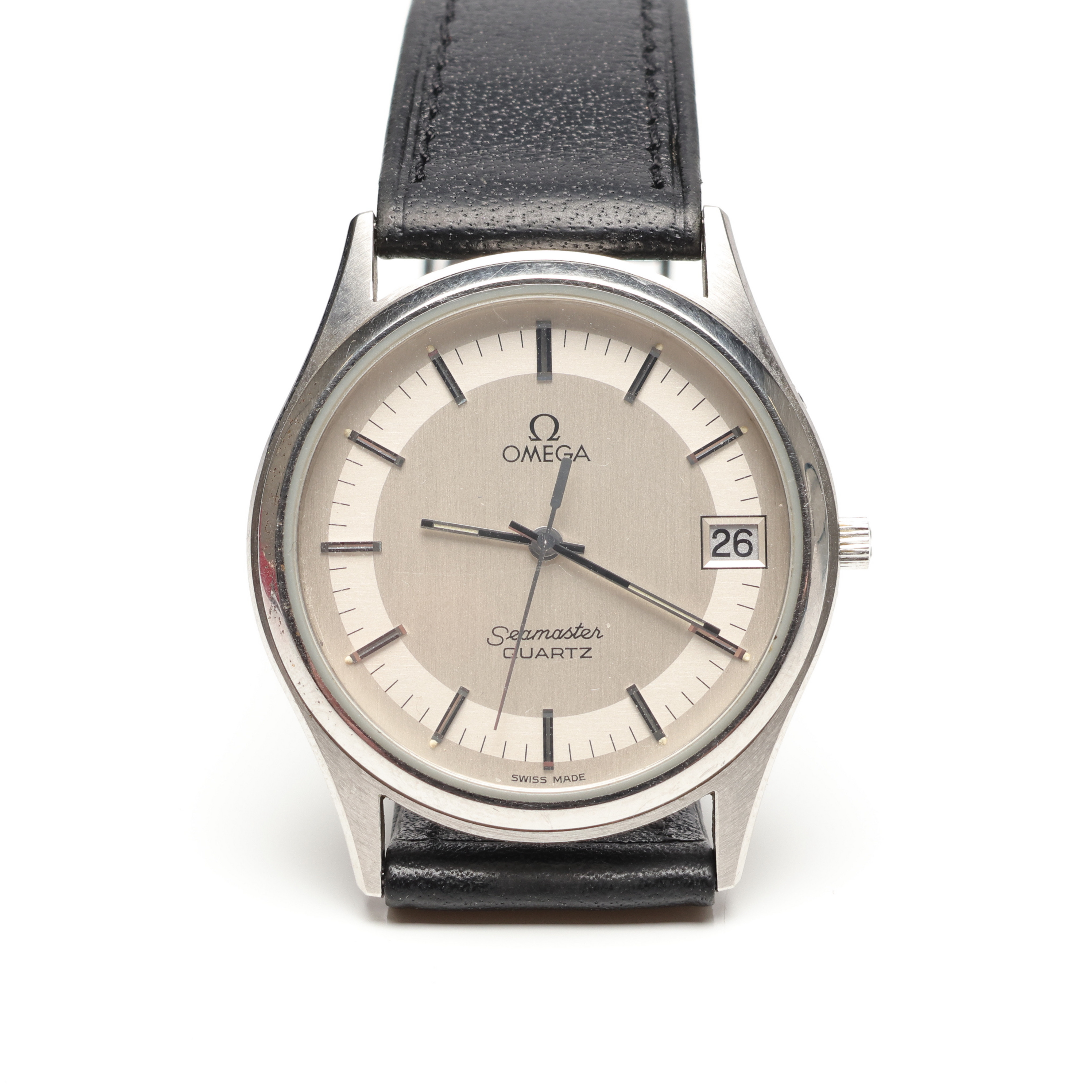 ARMBANDSUR, Seamaster, Quartz, datum, ca 34mm, Omega.
