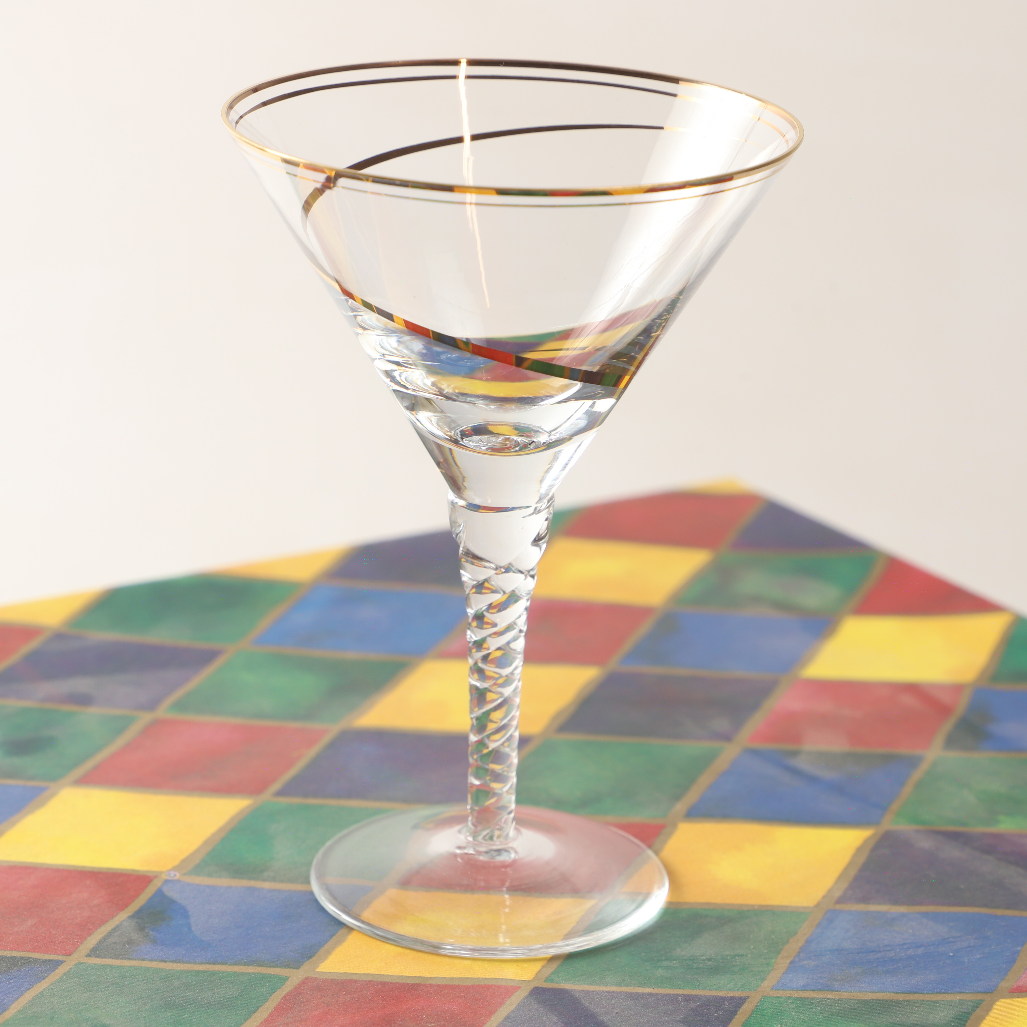 MARTINIGLAS, 12 stycken, "Spiral", med förgylld dekor, 1900-tal.