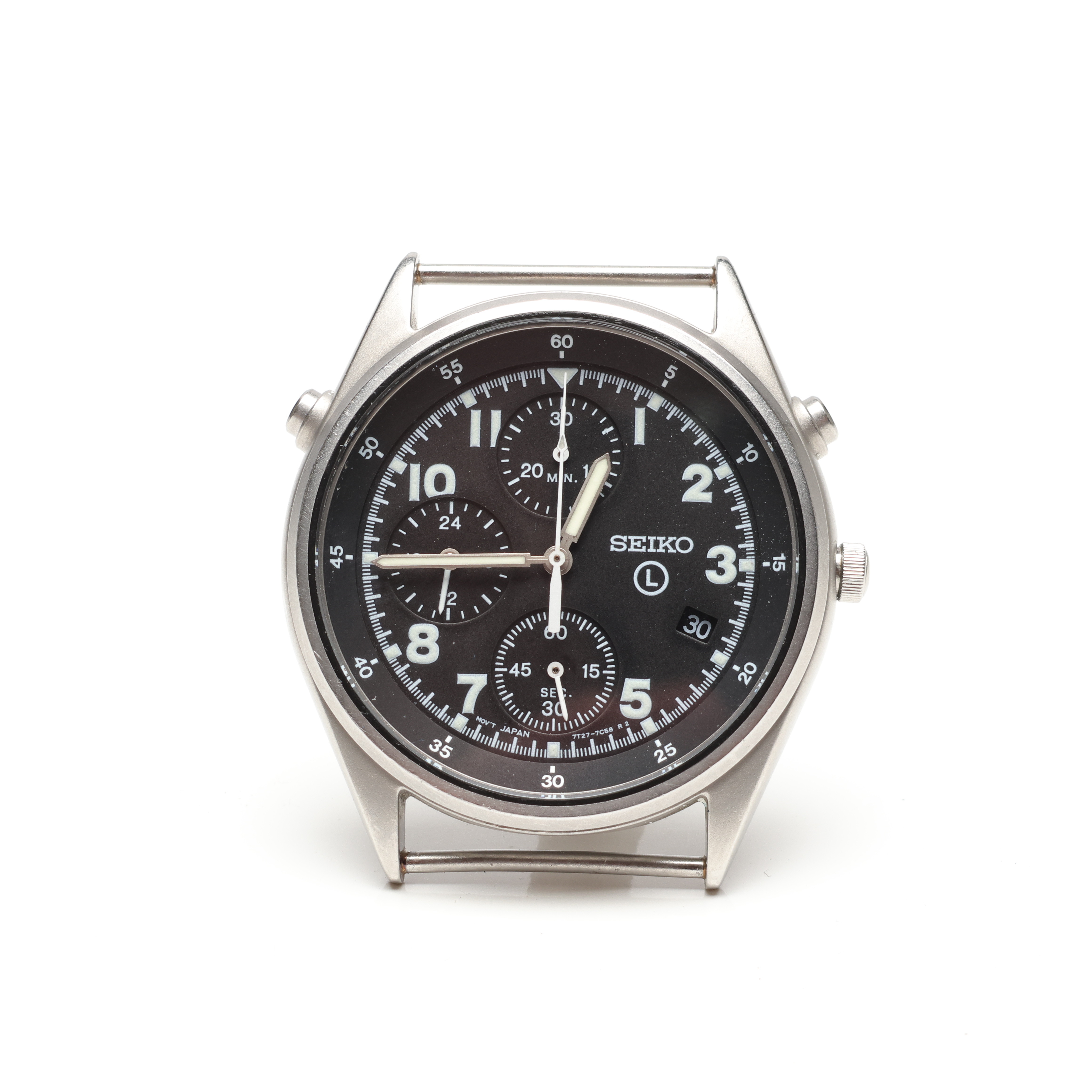 ARMBANDUR, Seiko, L, "Swedish Military" stål, quartz.