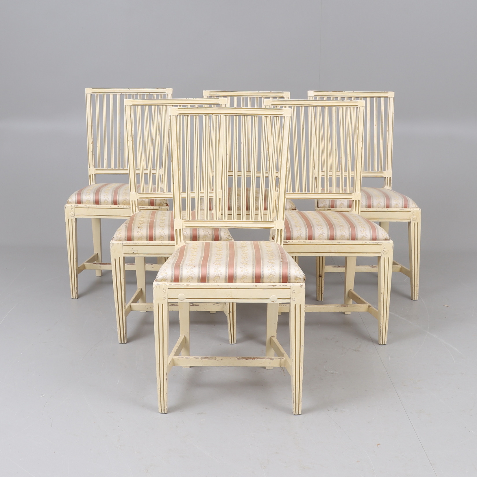 STOLAR, 6 stycken, gustaviansk stil, 1800-tal.