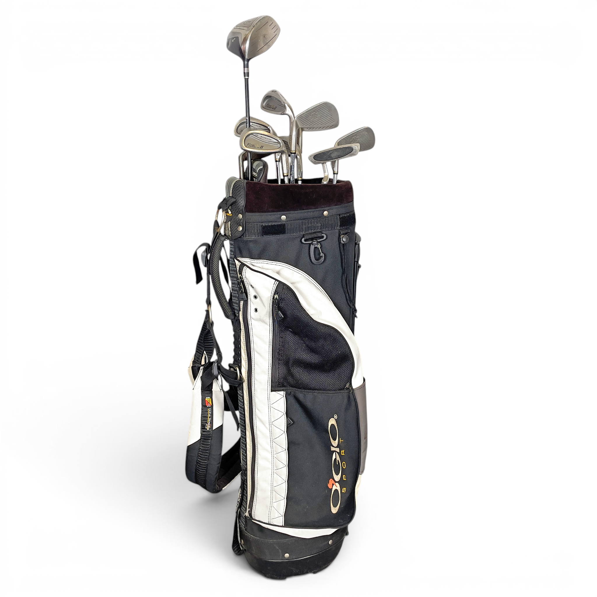 GOLFBAG, med 10 klubbor, majoriteten Cobra King II.