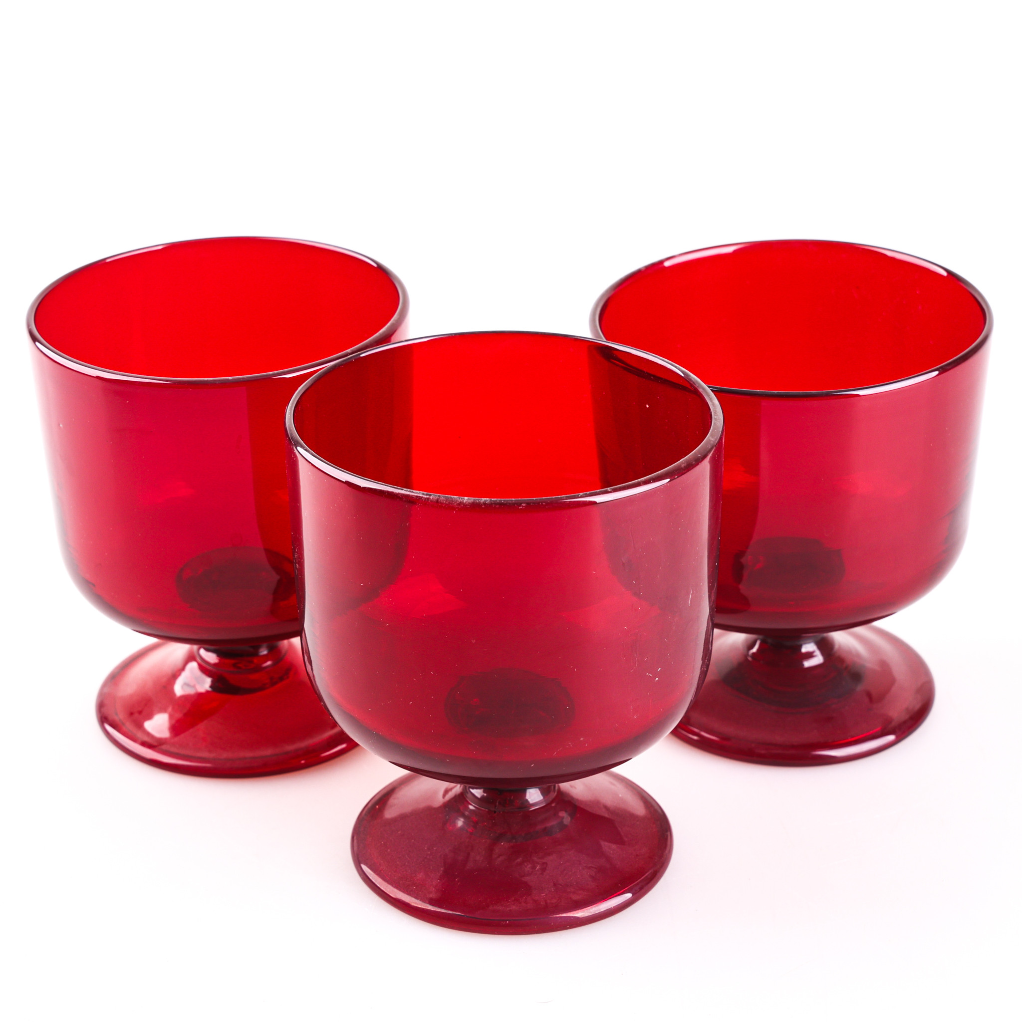 POKALGLAS, 3 stycken, Reijmyre glasbruk.