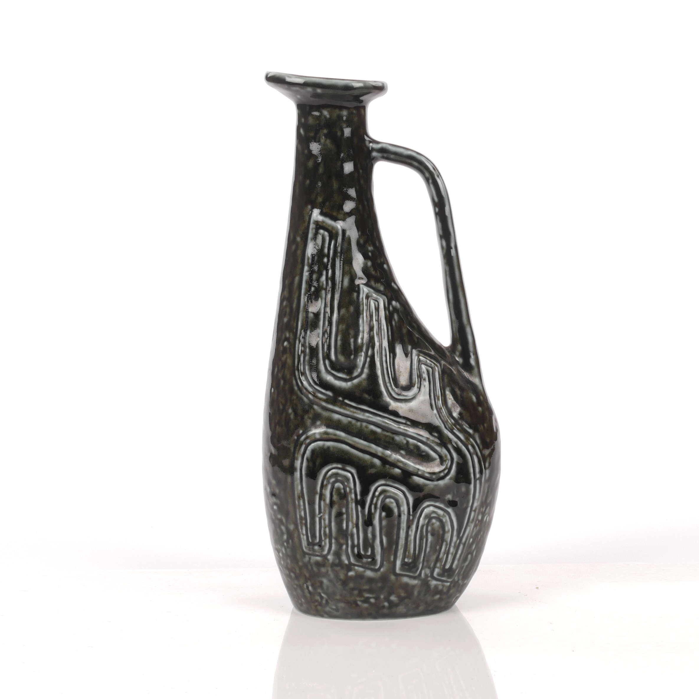 GUNNAR NYLUND. Hänkelvas, "Farina", glaserat stengods, Rörstrand, 1950-tal.