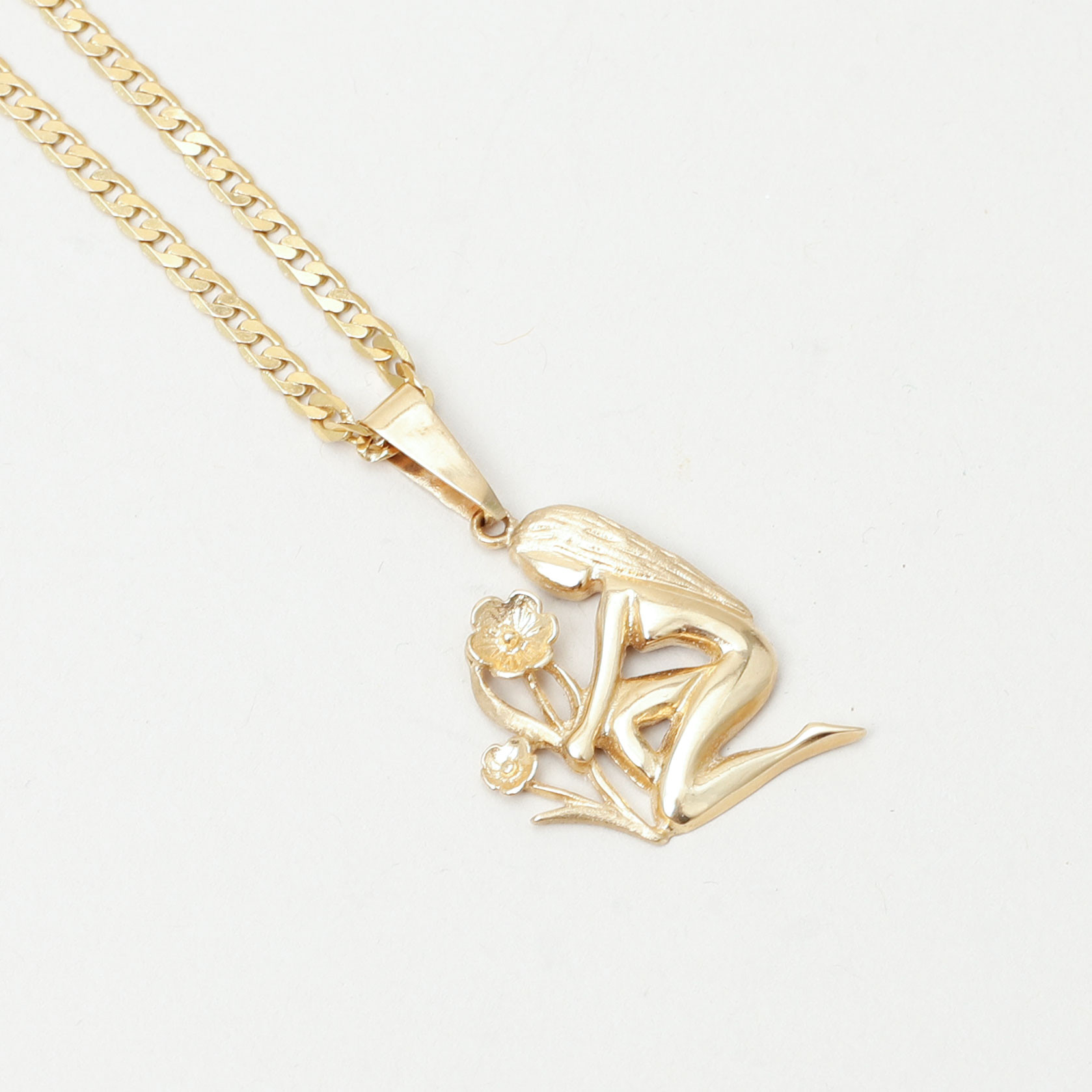 COLLIER MED HÄNGE, 14k guld, vikt ca 12 gram.