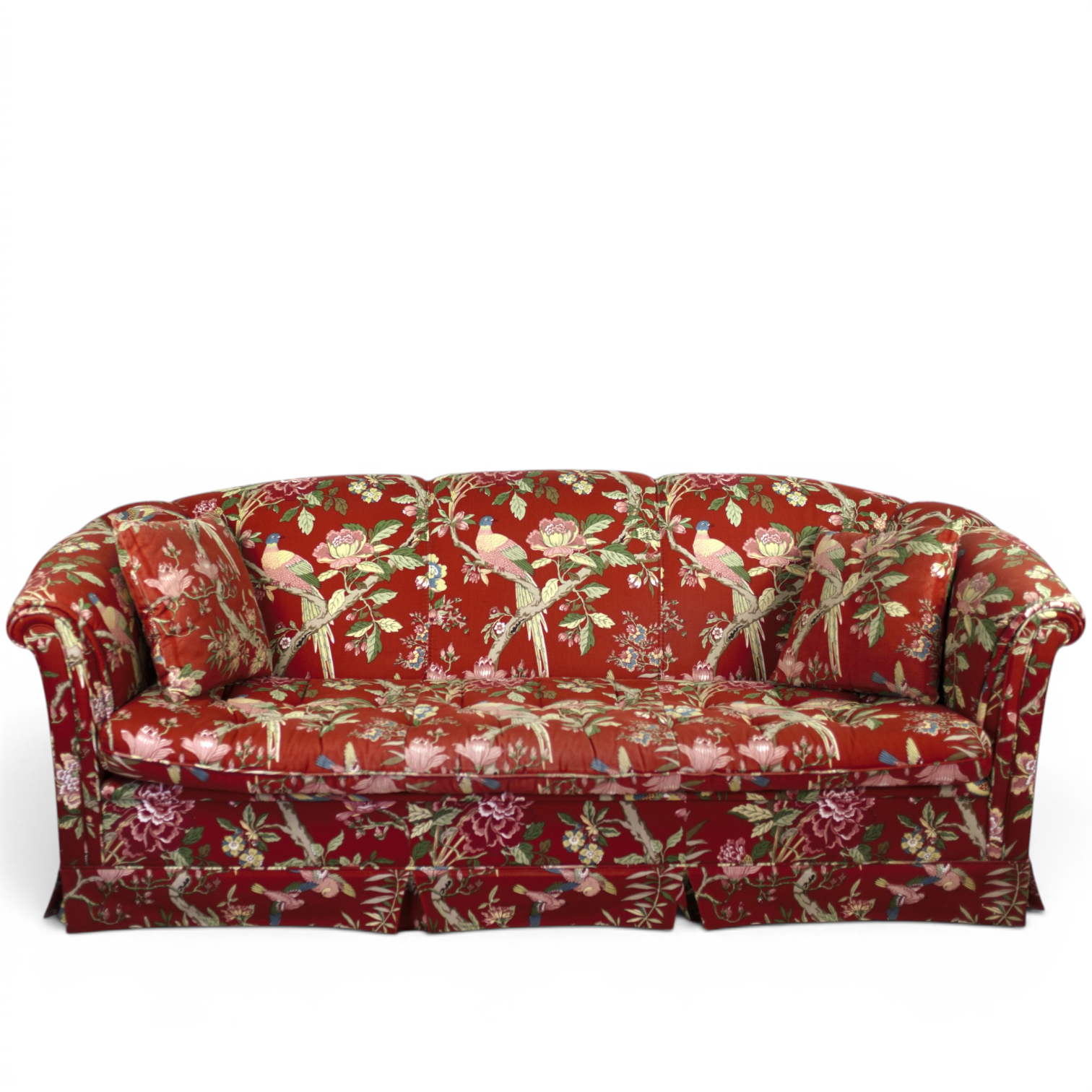 SOFFA, 3-sits, lös djupstoppad sittdyna, möjligen Bröderna Andersson, 1900-tal.
