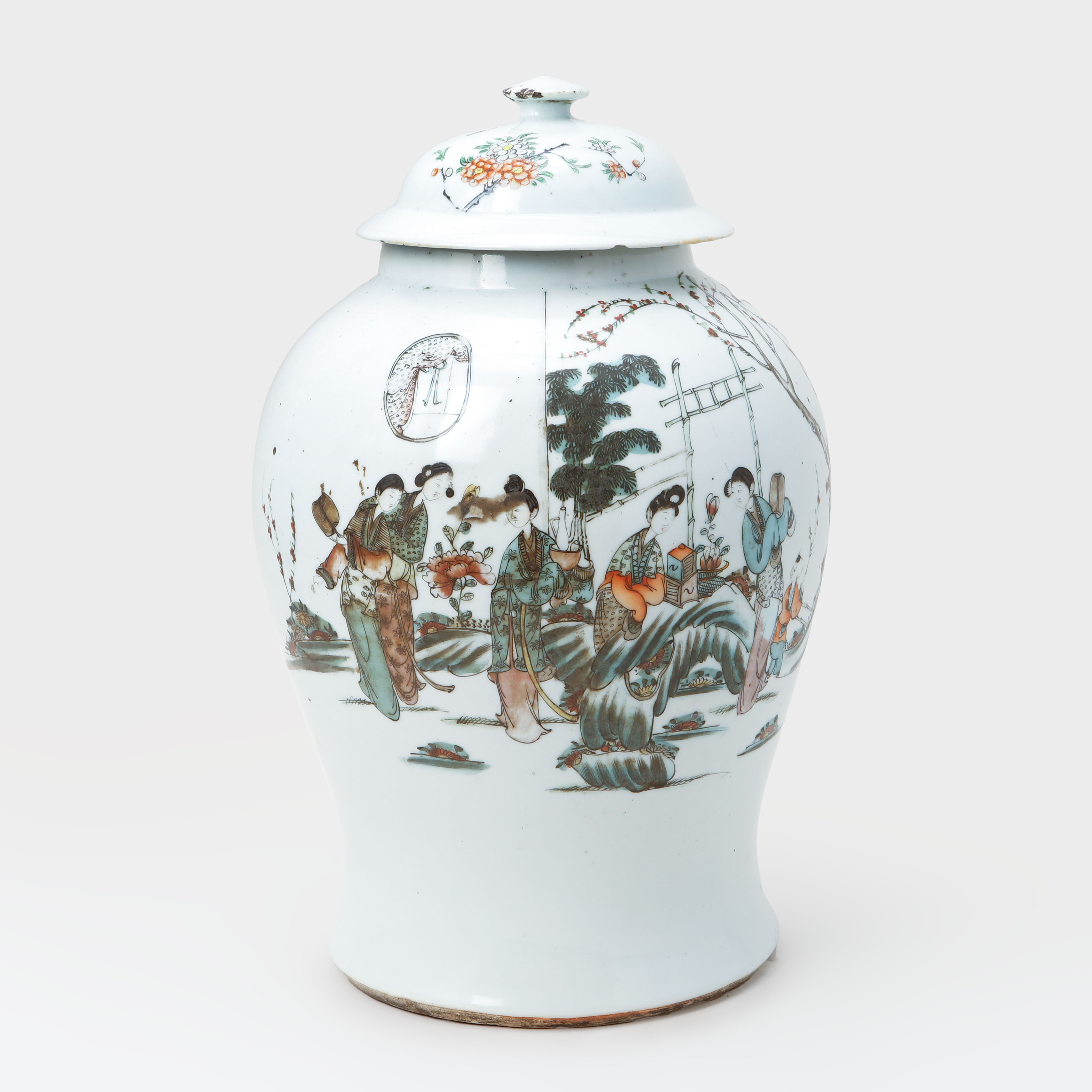 LOCKURNA, porslin, Kina, 1800/1900-tal.