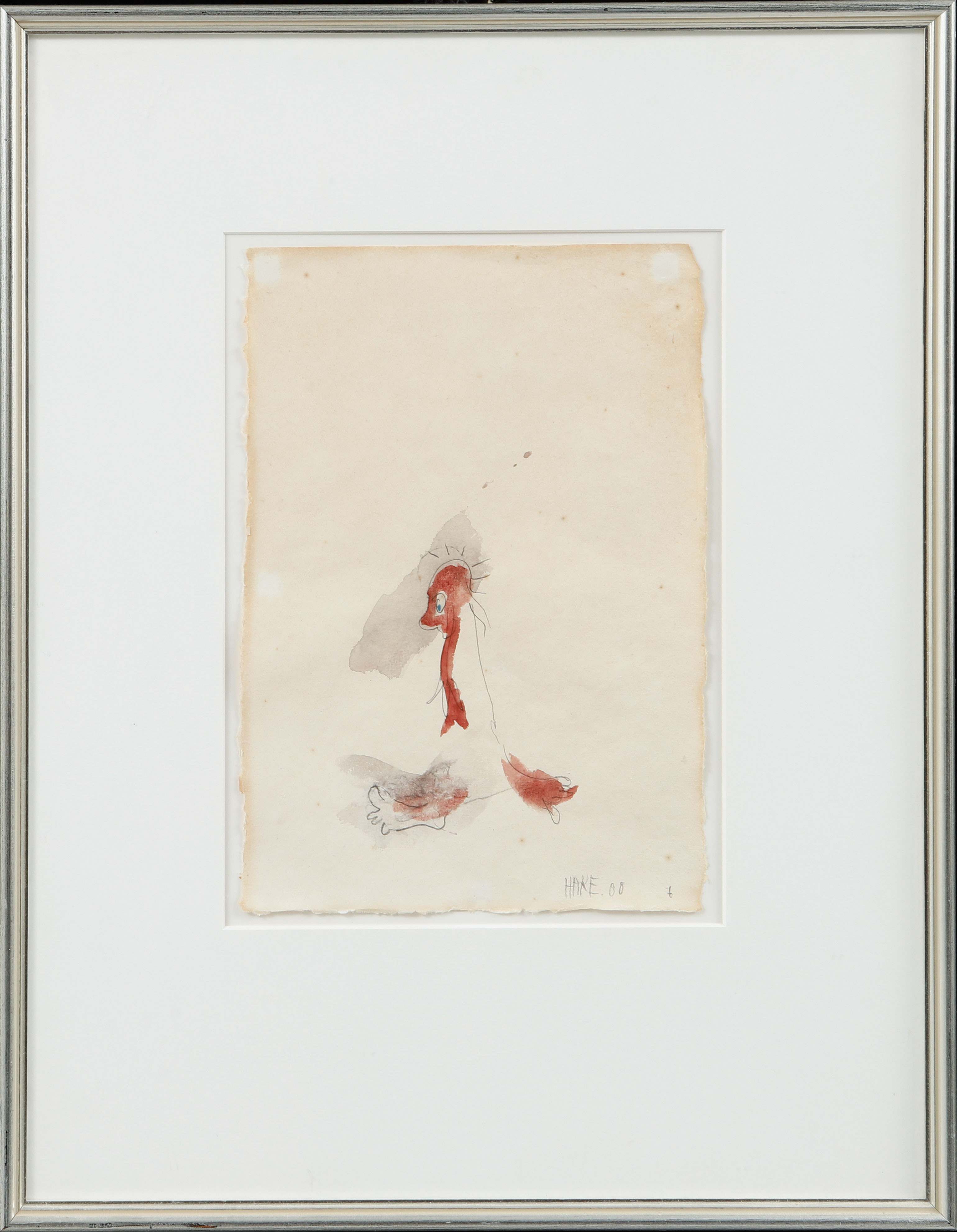 CLAES HAKE. Figurkomposition, blandteknik, signerad och daterad 00.