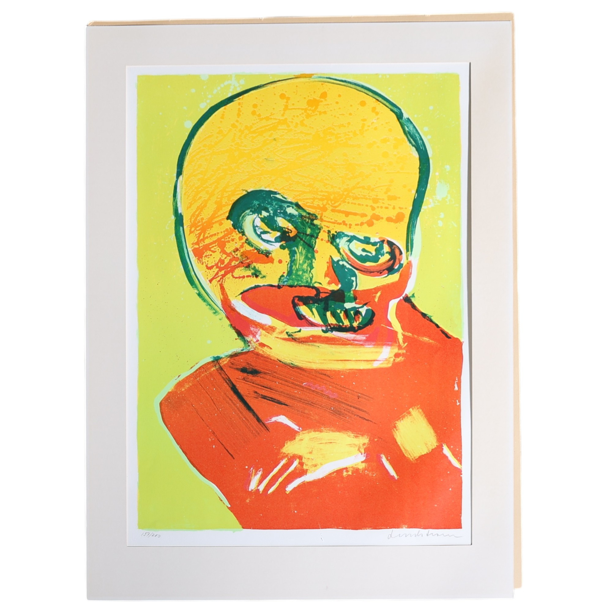 BENGT LINDSTRÖM. Färglitografi, figurkomposition, signerad och numrerad 157/200.